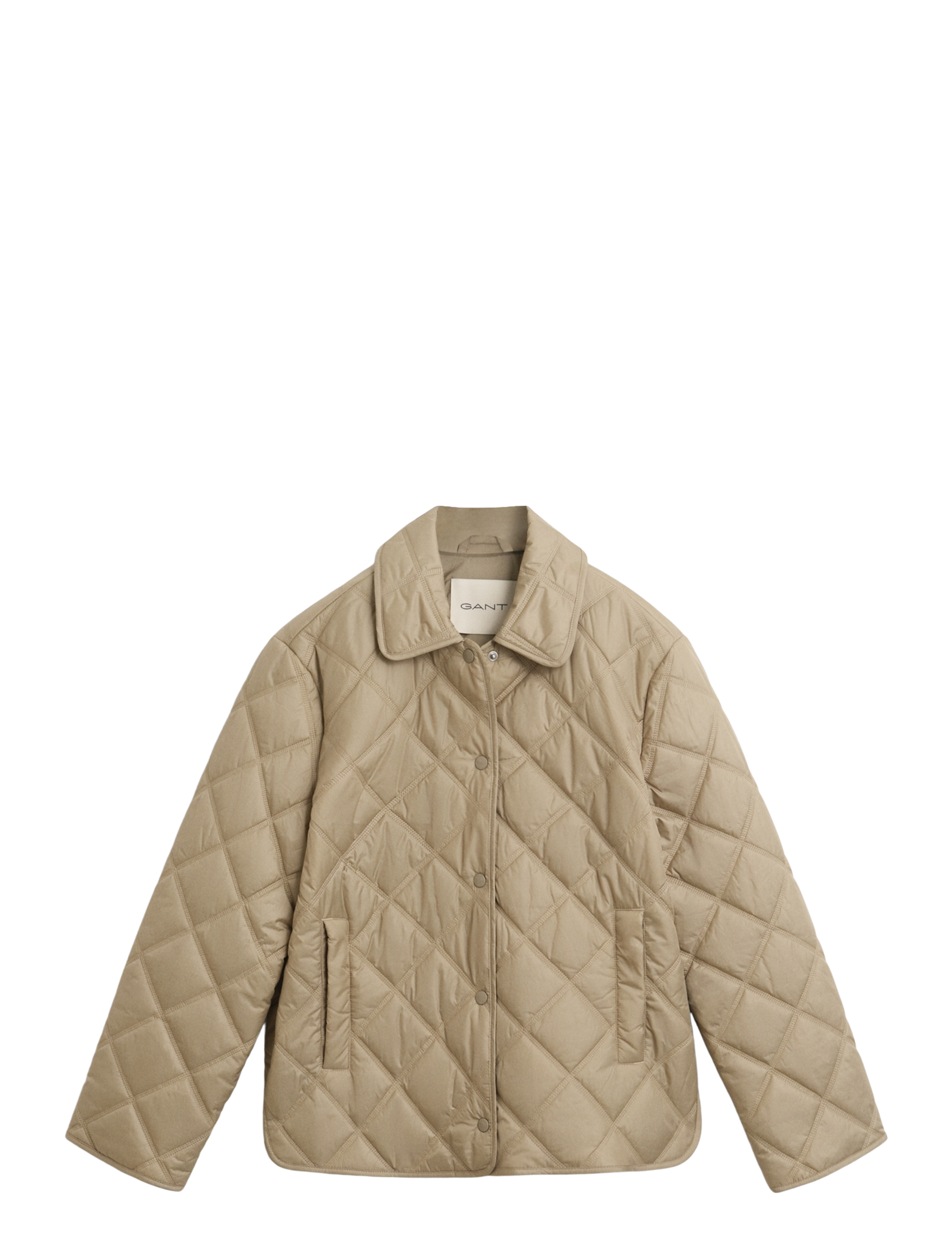 GANT Quilted Jacke With Collar Beige - S - Damen
