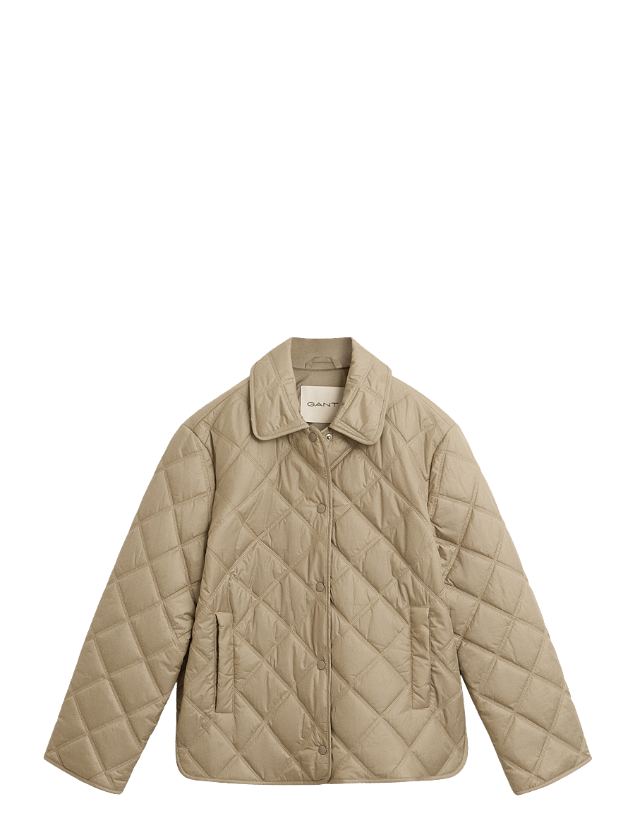 Gant - QUILTED JACKET WITH COLLAR - frühlingsjacken - concrete beige - 1