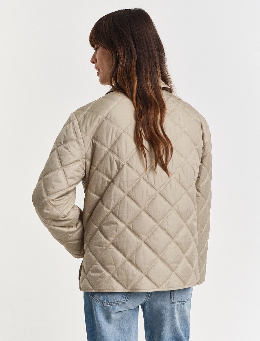 Gant - QUILTED JACKET WITH COLLAR - frühlingsjacken - concrete beige - 2