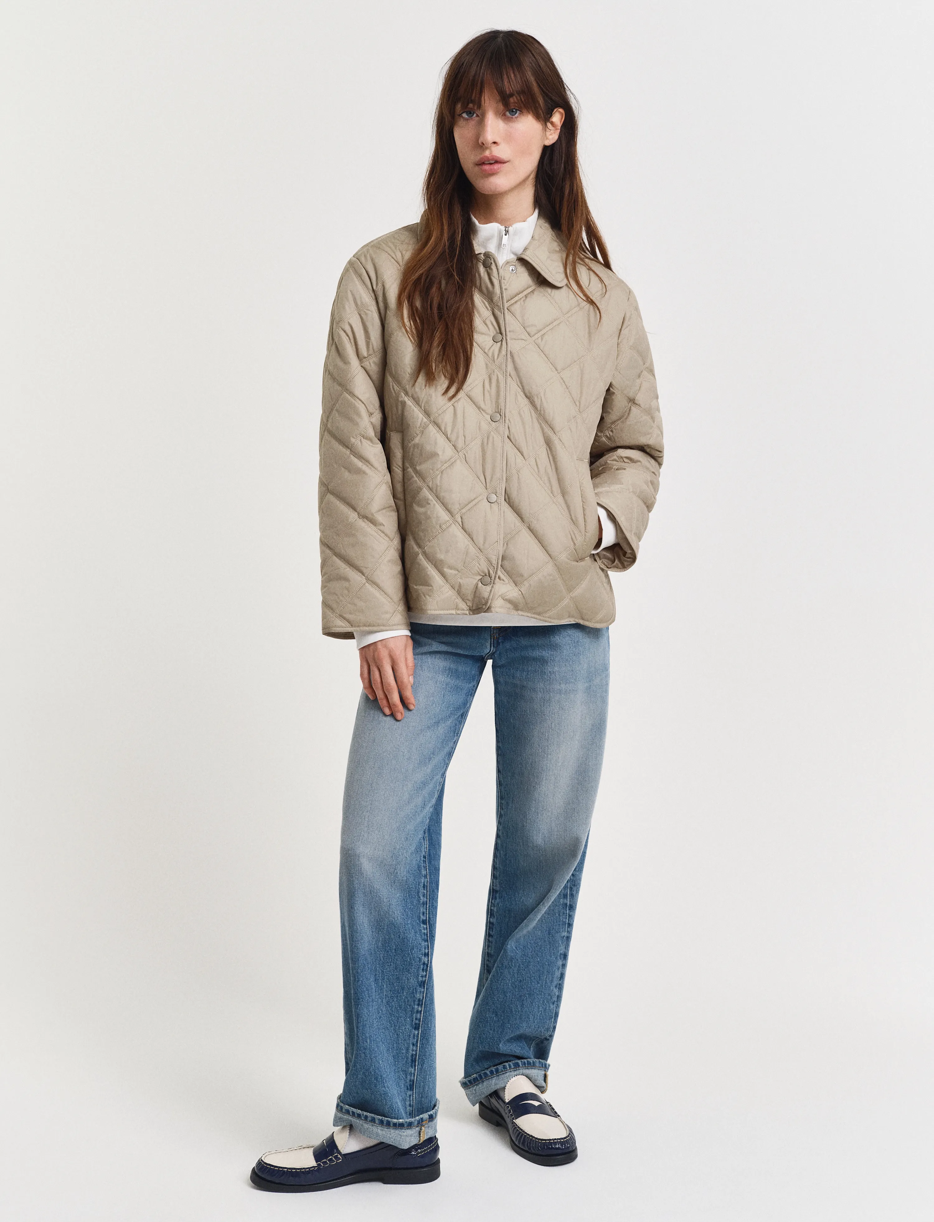 Gant - QUILTED JACKET WITH COLLAR - kevadjoped - concrete beige - 4