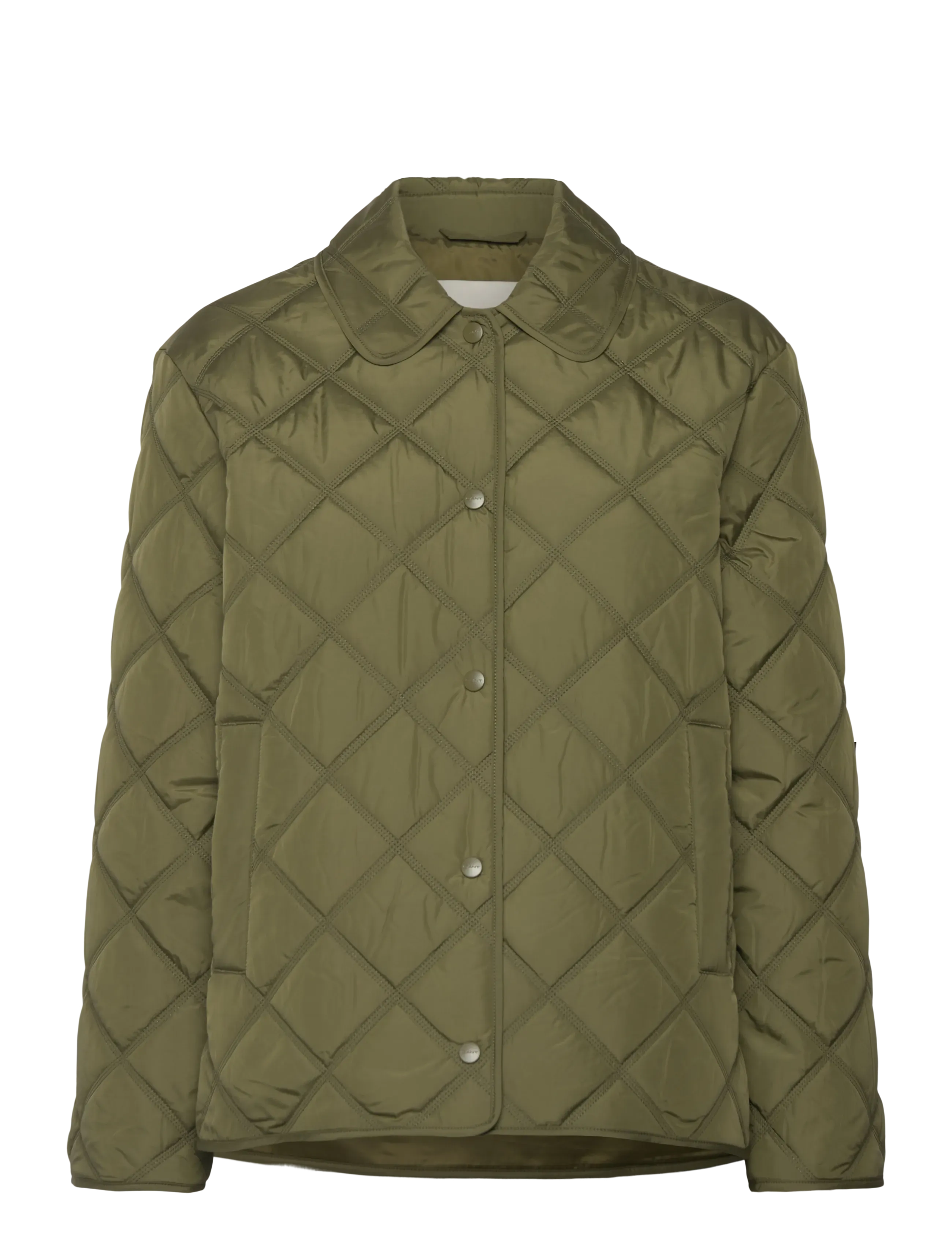 GANT Quilted Jacke With Collar Khaki - S - Damen