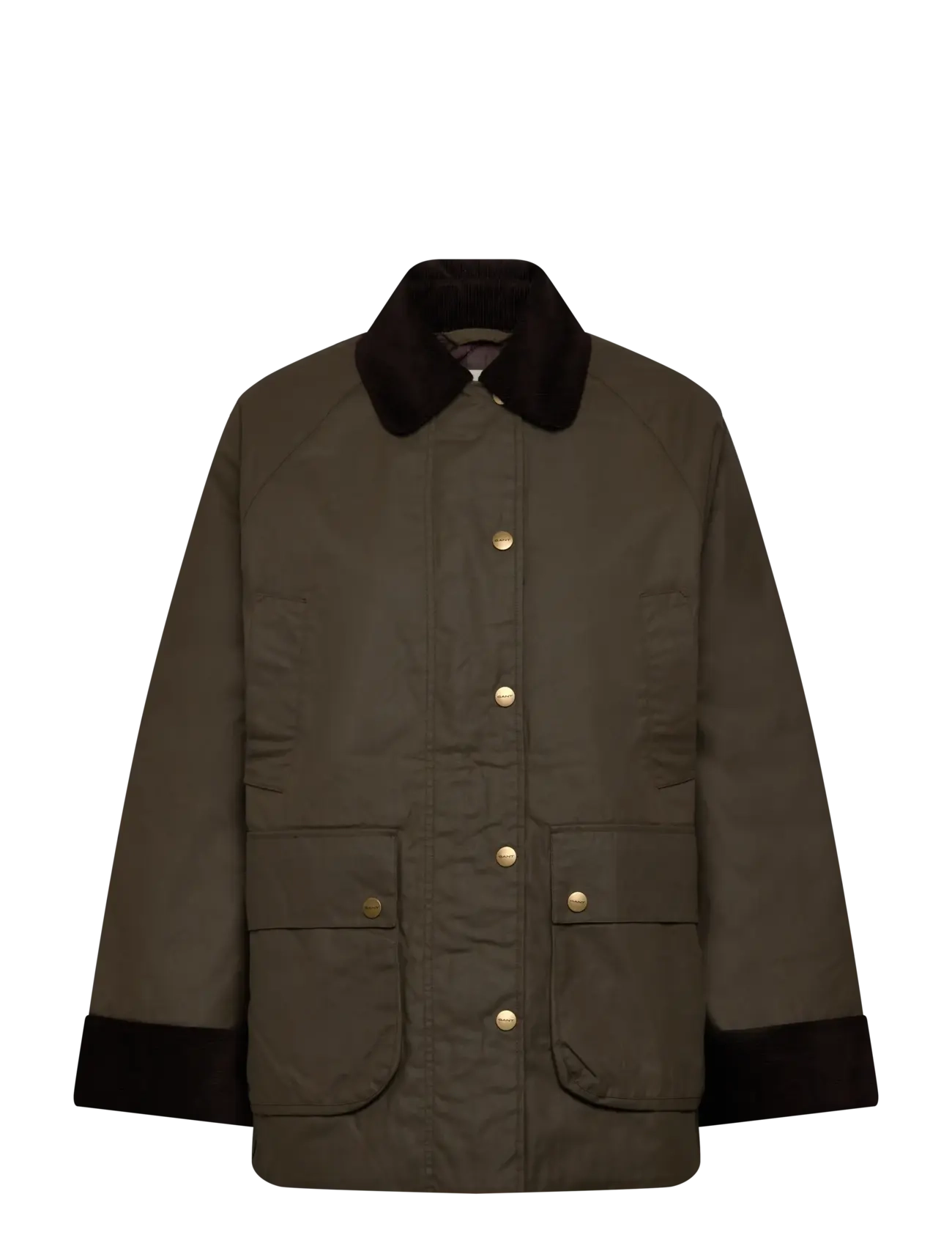 GANT Waxed Baumwolle Barn Jacke Khaki - XL - Damen