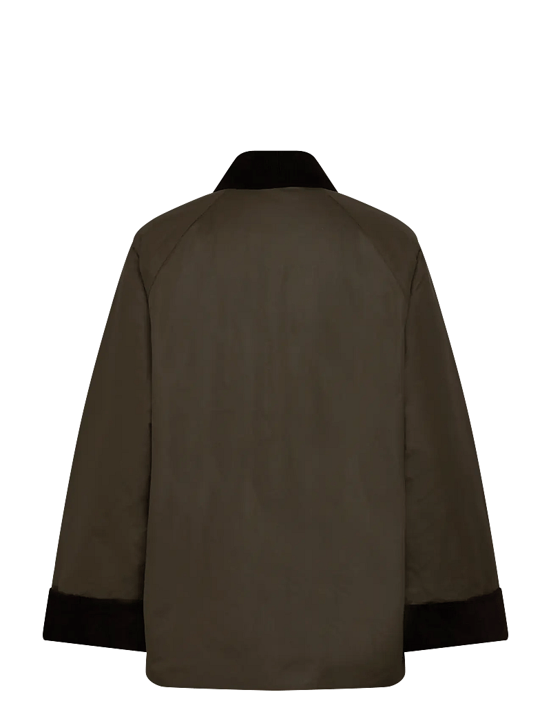 GANT - WAXED COTTON BARN JACKET - höstjackor - dark moss green - 2