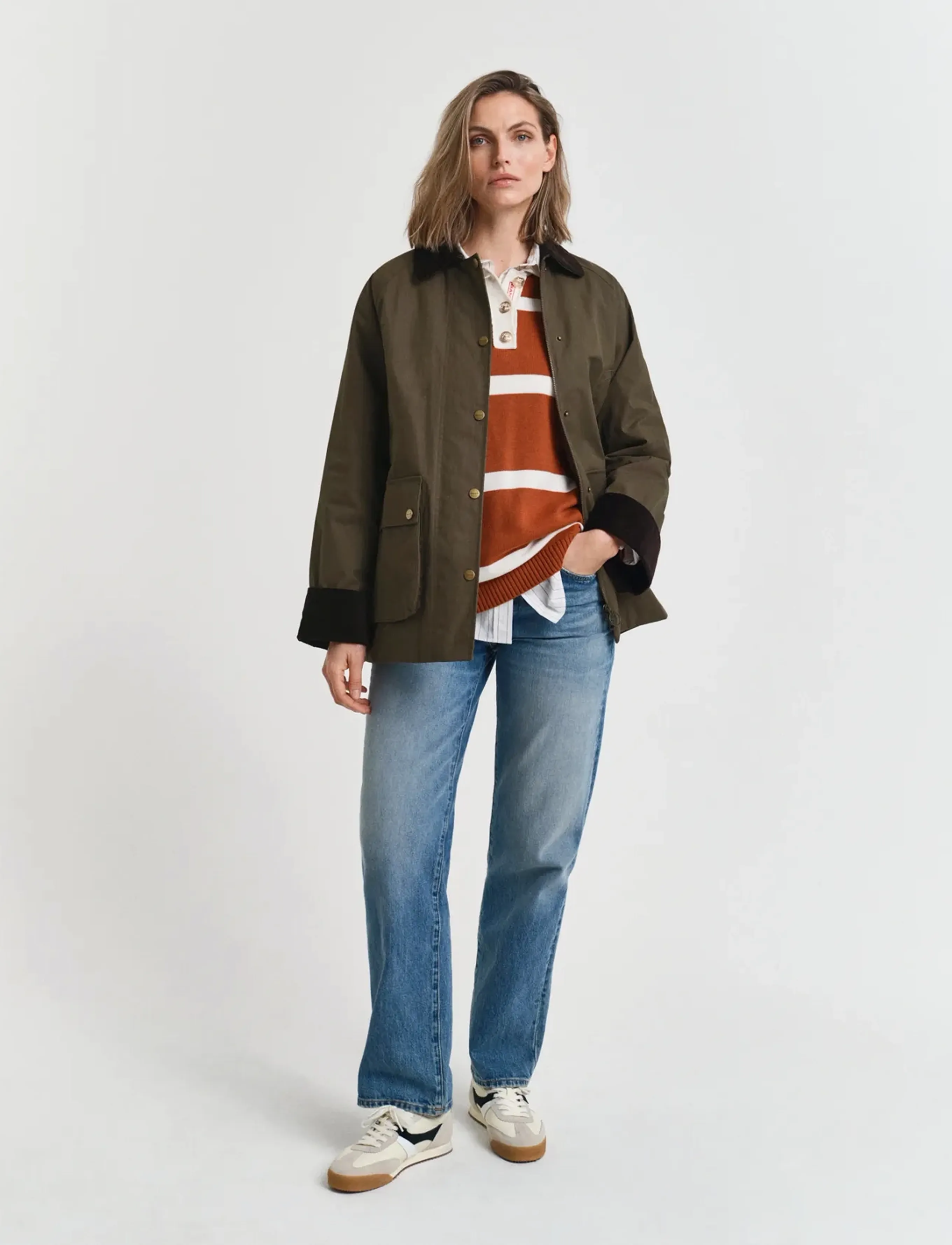 Gant Waxed Cotton Barn Jacket jackor dam – bild 7