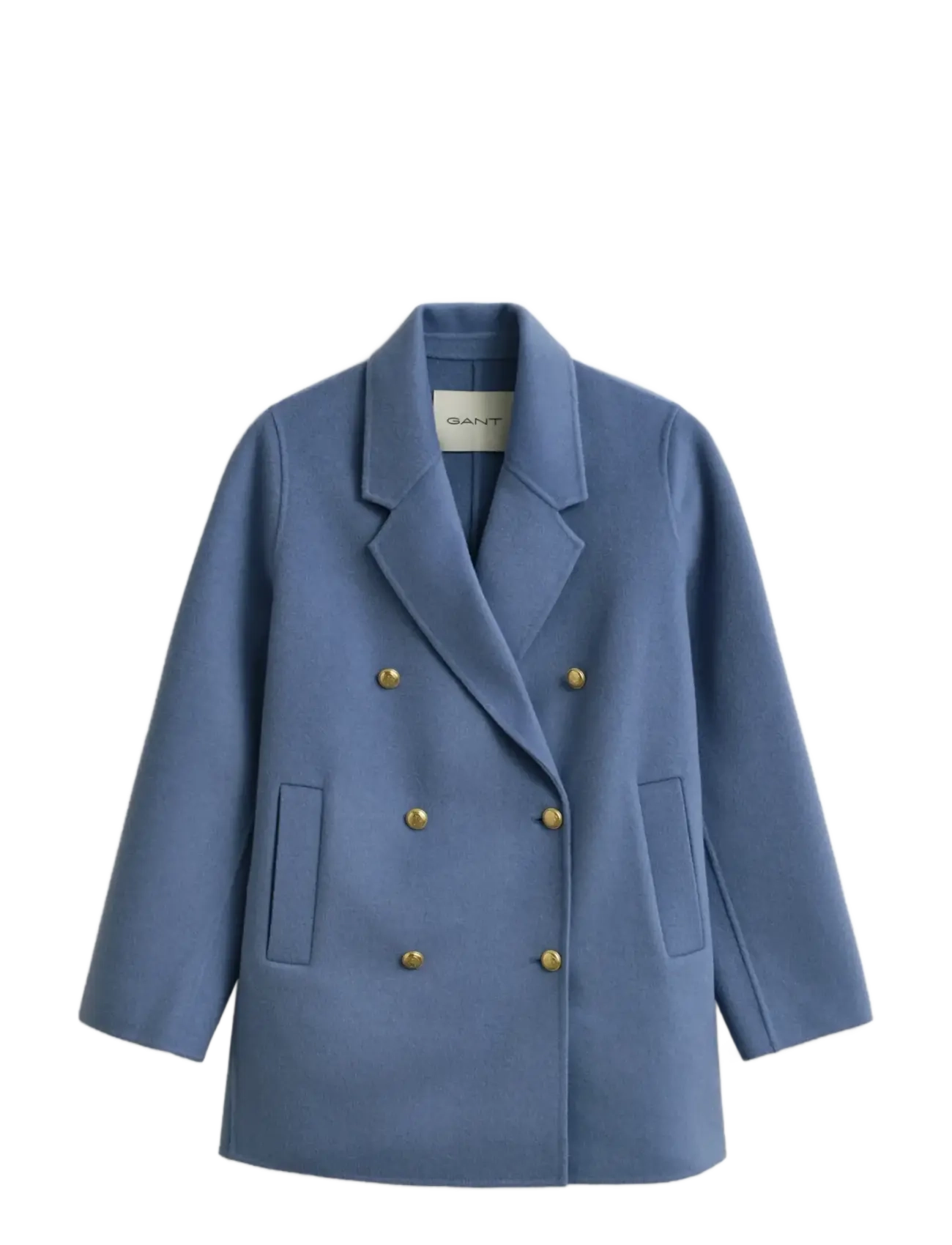 GANT HANDSTITCHED PEACOAT - Ulljackor - FADED DENIM / blue