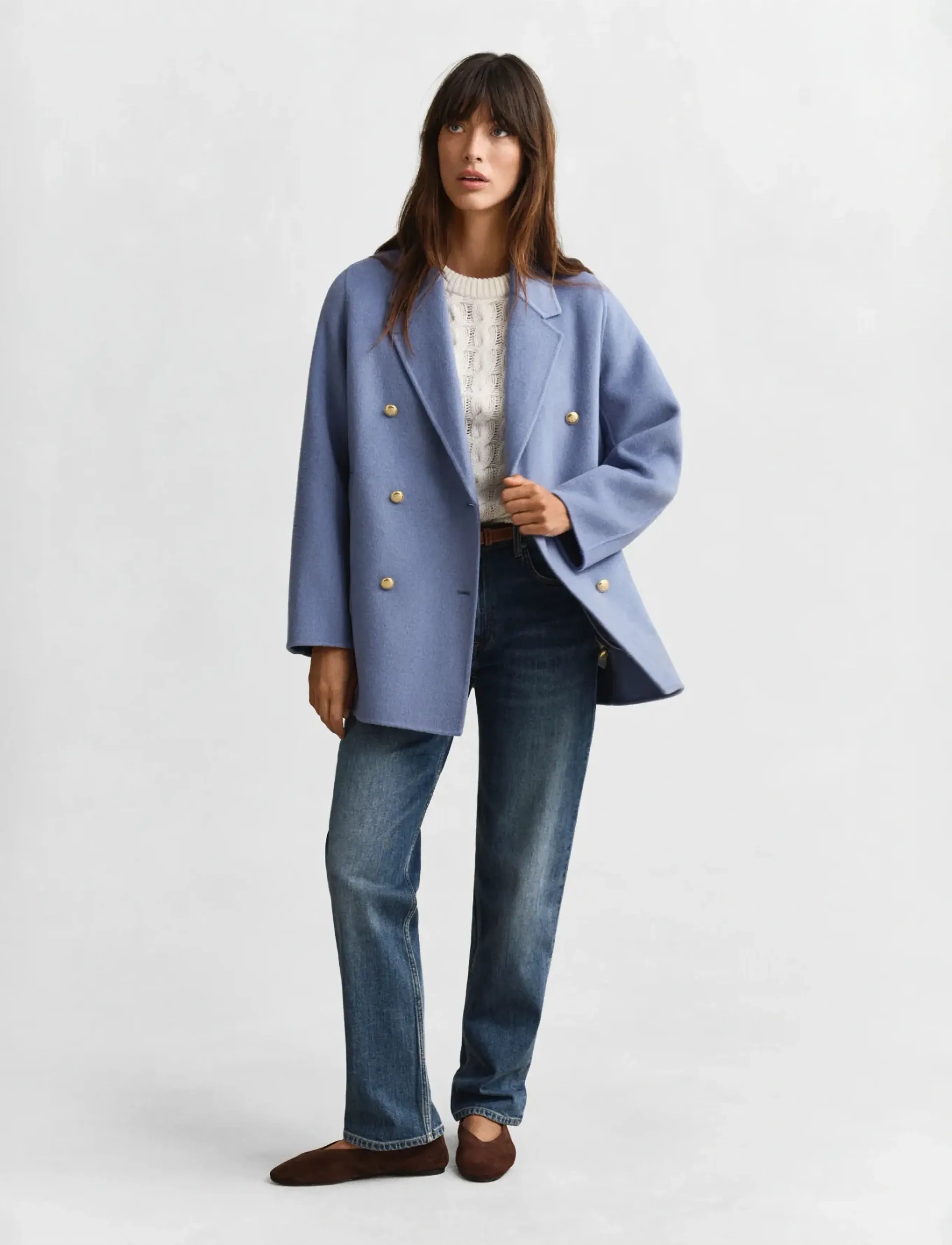 Gant - Handstitched Peacoat - ulljackor - faded denim - 4