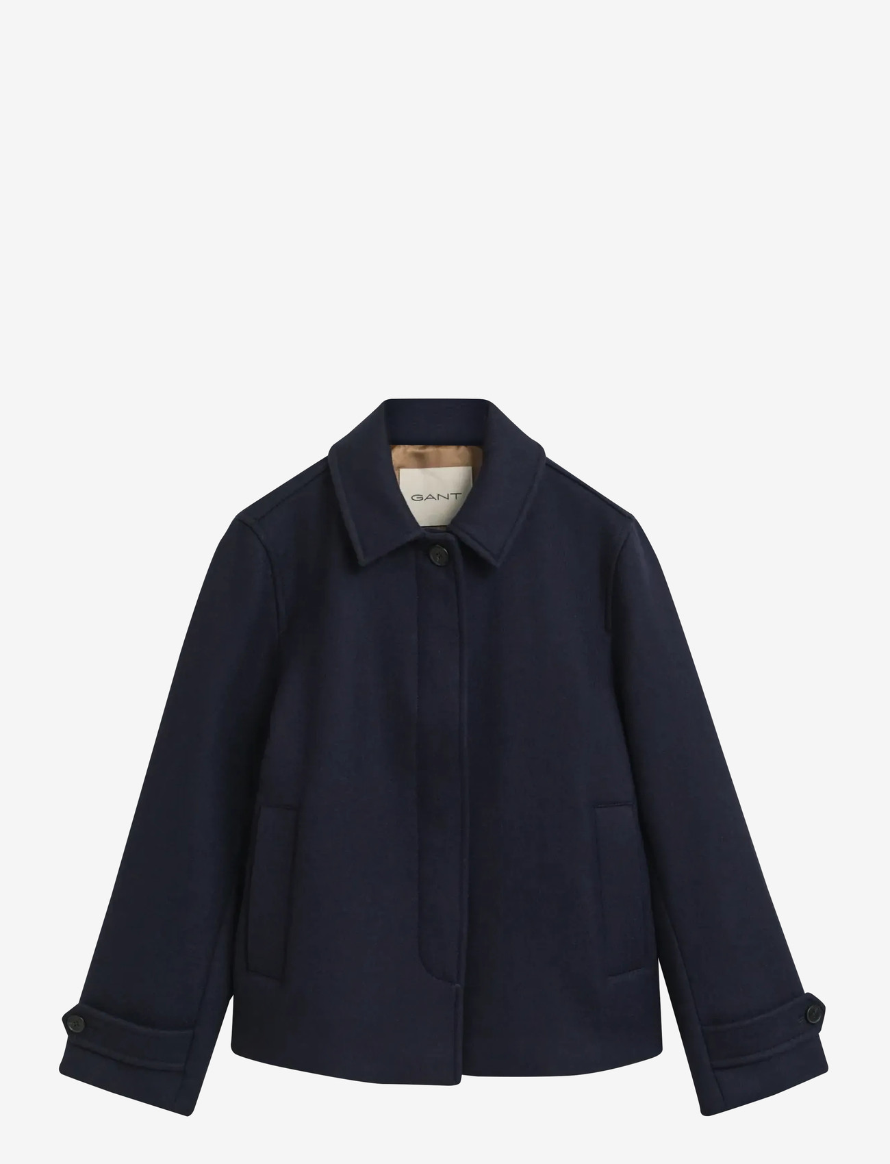 GANT - SHORT WOOL BLEND CAR COAT - ullkappor - evening blue - 0
