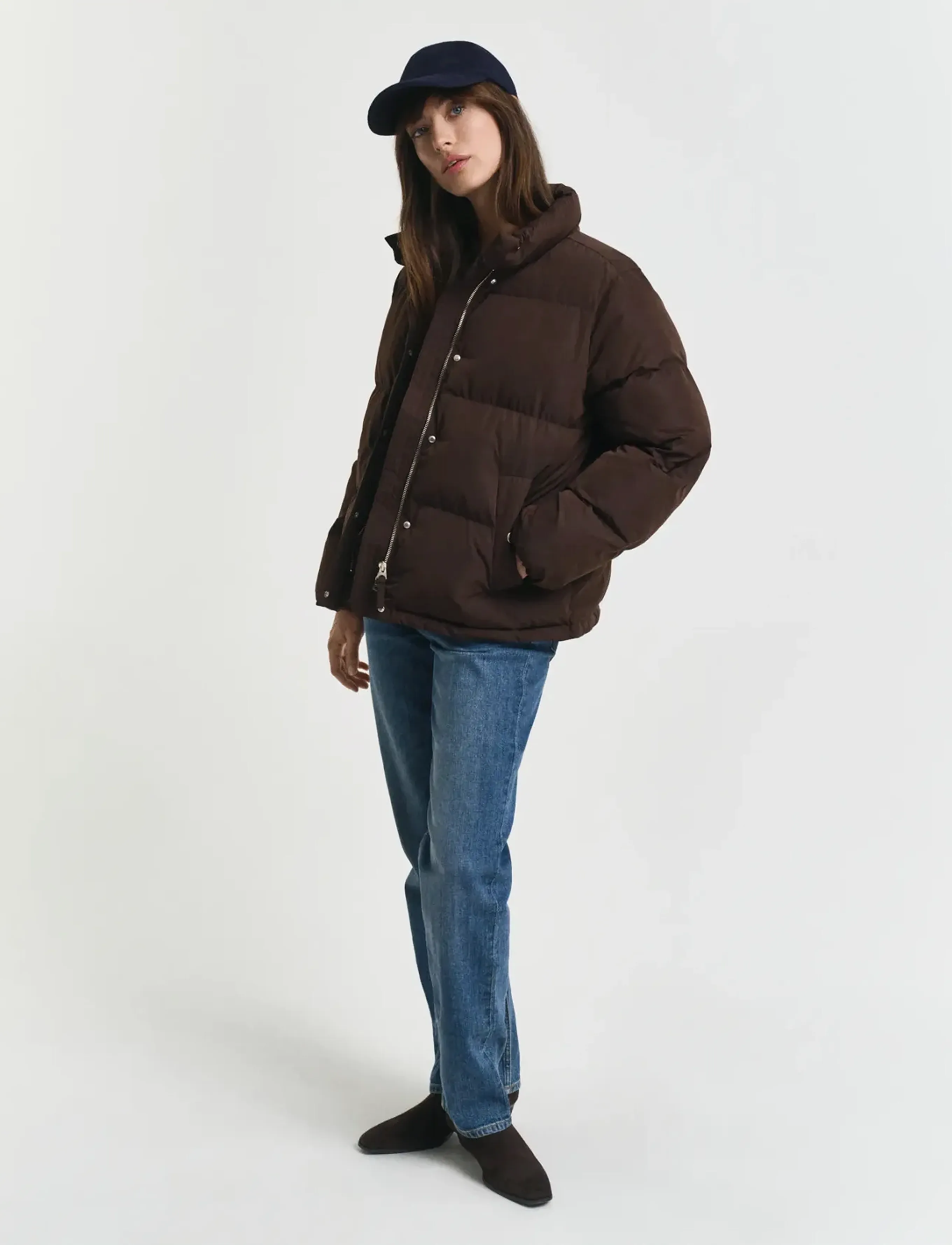 Gant Active Cloud Jacket, L, Brown, Jakker > Vatteret Jakke, Dame