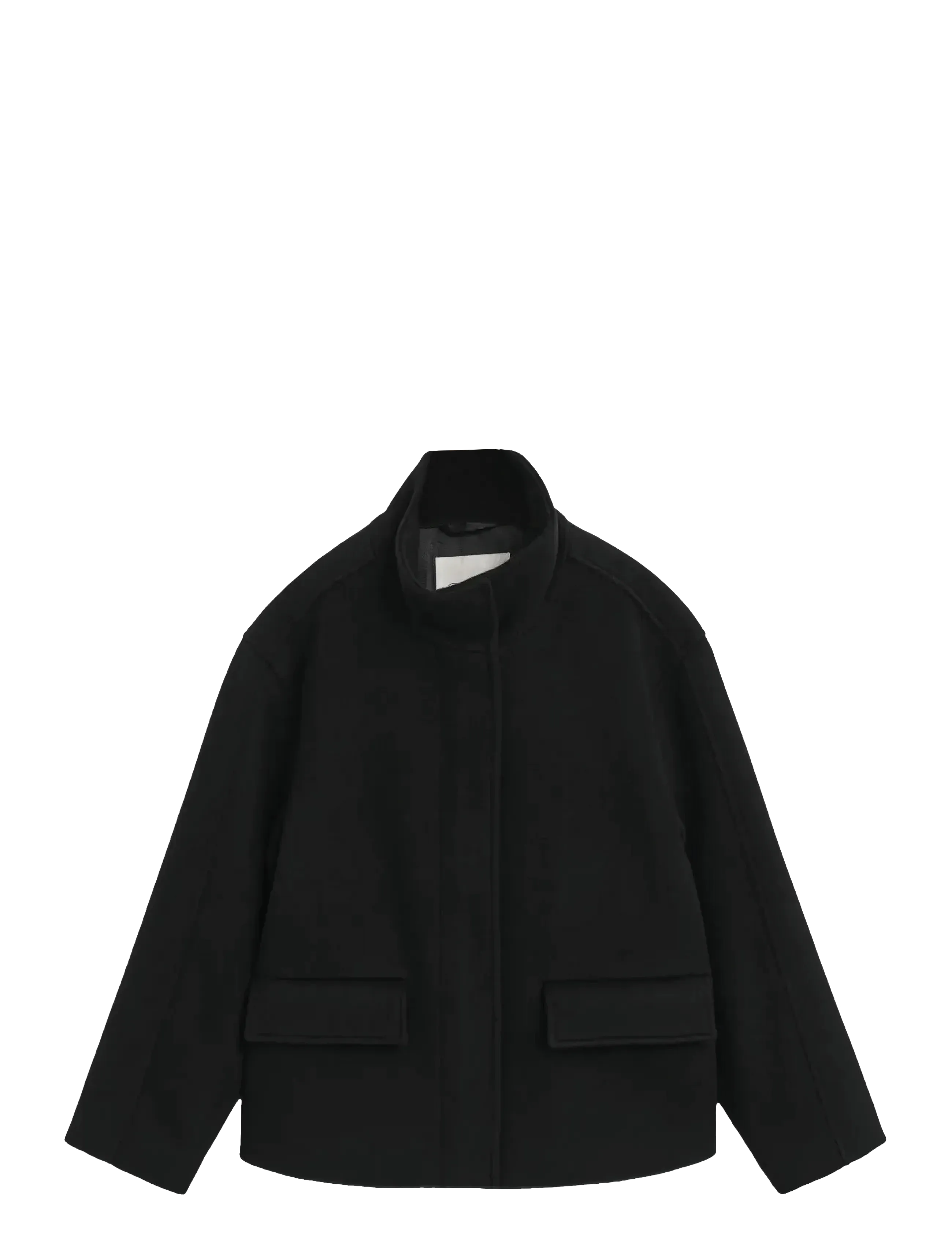 Gant - SHORT WOOL JACKET WITH ZIP - villased jakid - black - 1