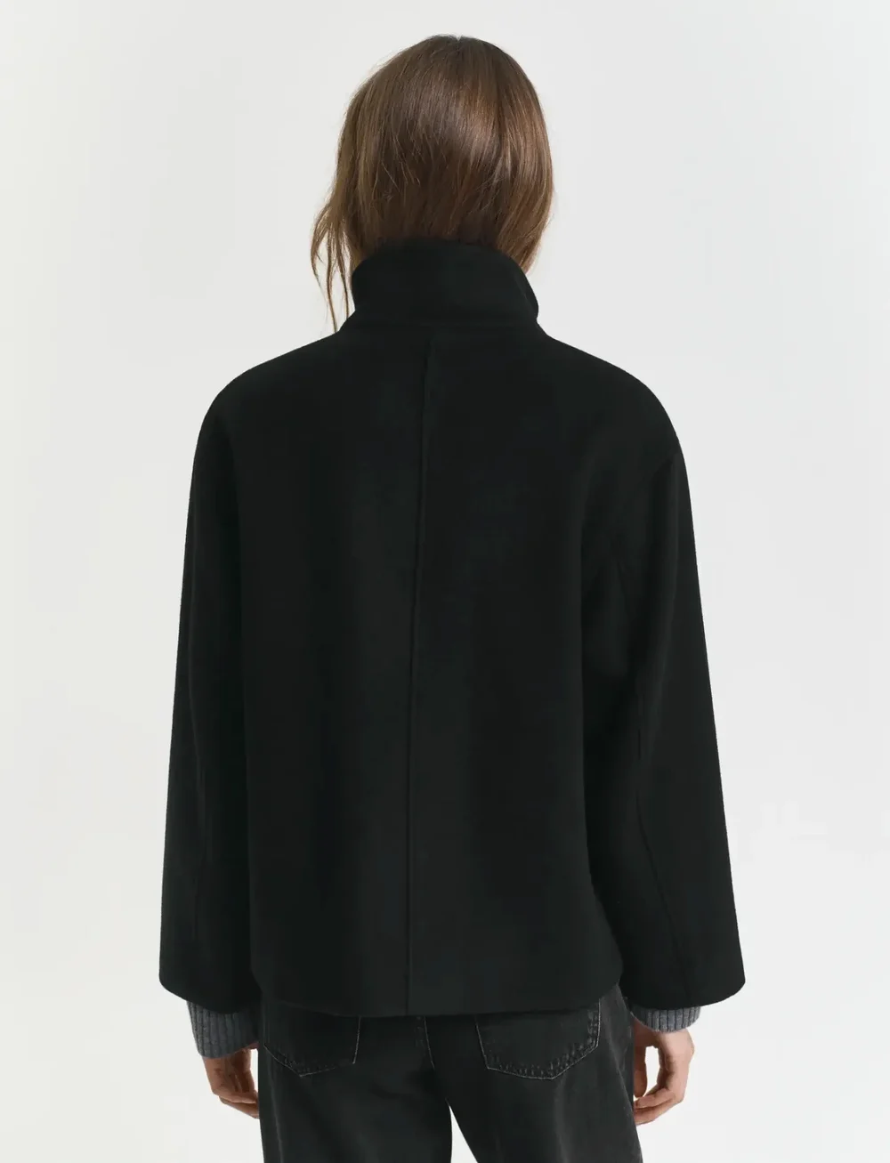 GANT - SHORT WOOL JACKET WITH ZIP - wollen jassen - black - 2