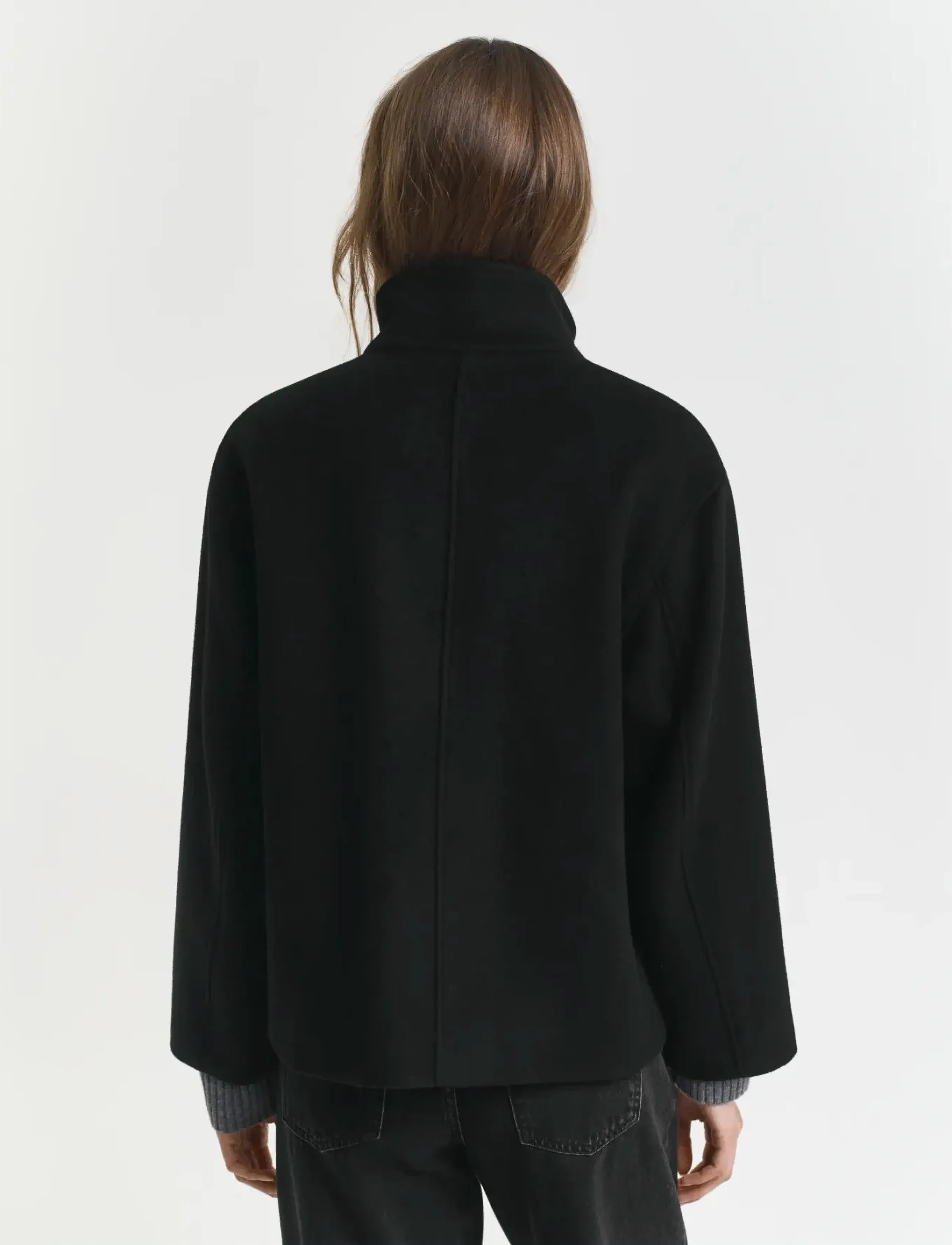 Gant - SHORT WOOL JACKET WITH ZIP - villased jakid - black - 2