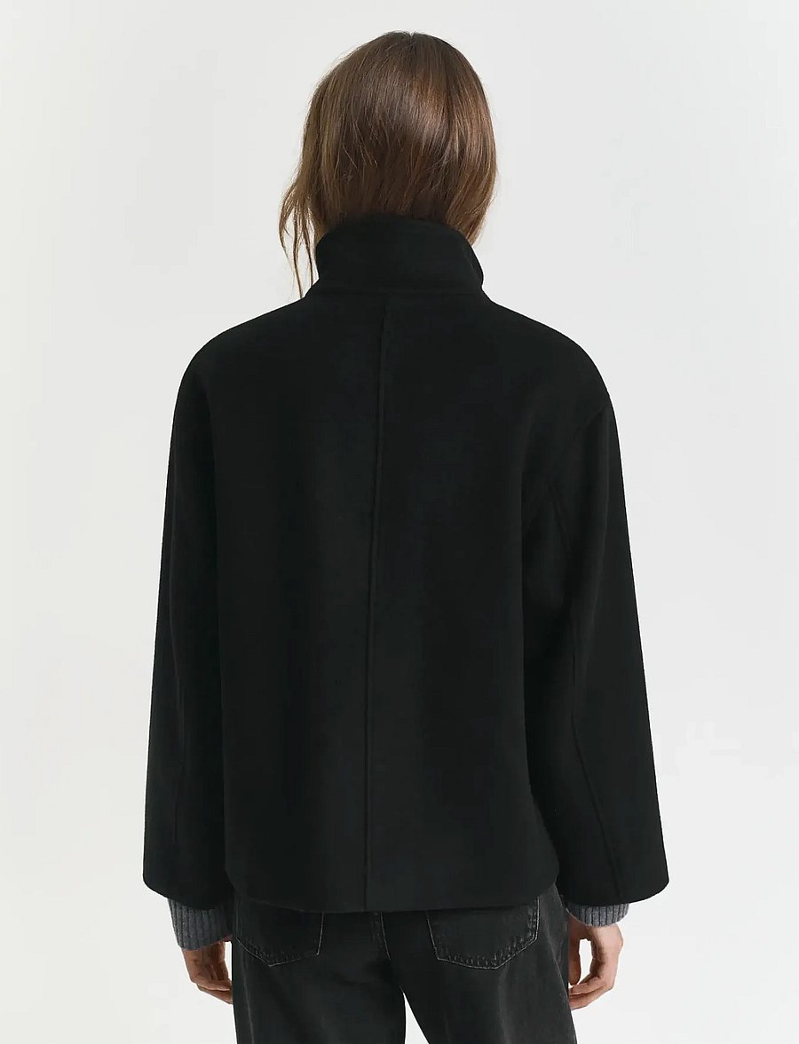 Gant - SHORT WOOL JACKET WITH ZIP - wolljacken - black - 2