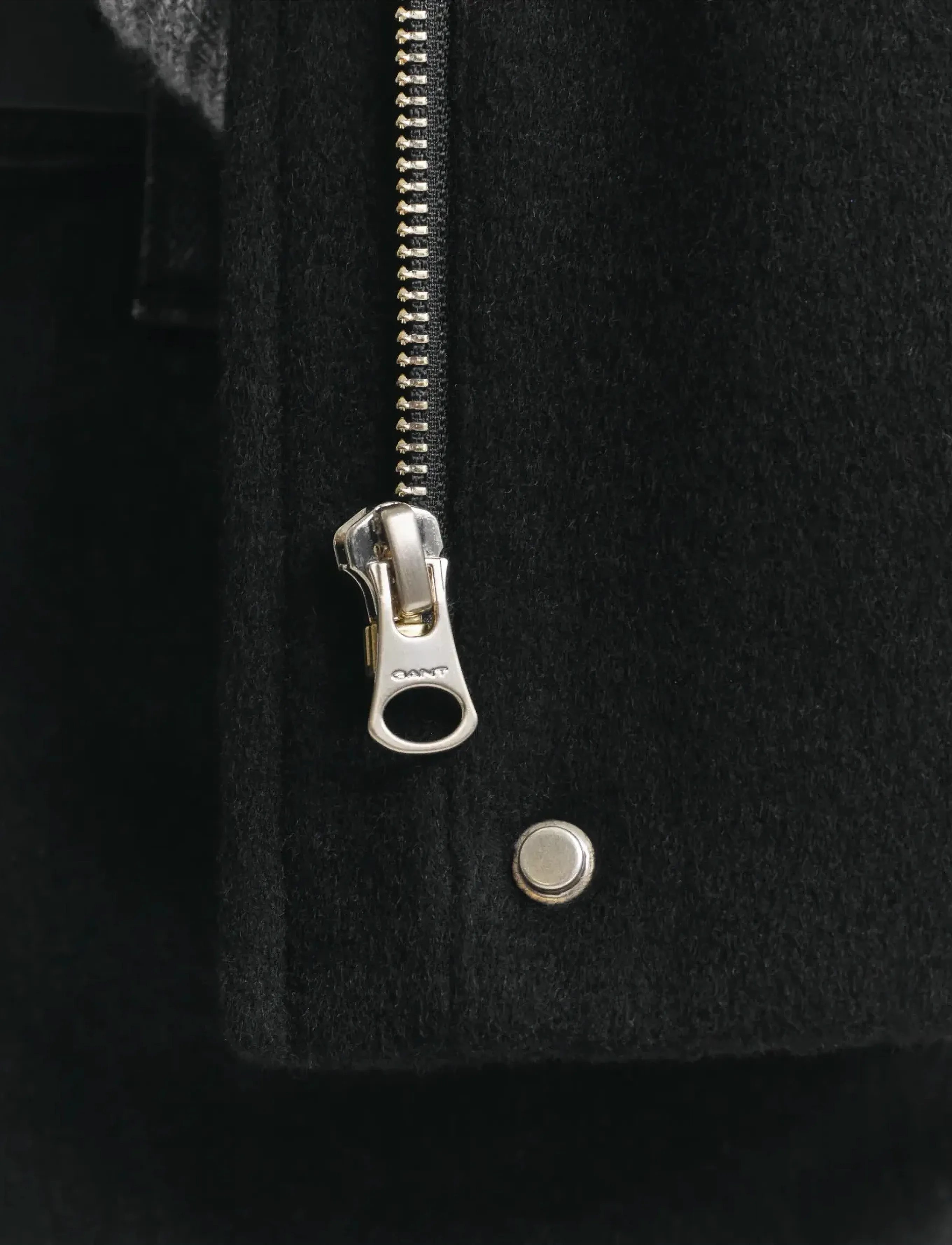 Gant - SHORT WOOL JACKET WITH ZIP - villased jakid - black - 5