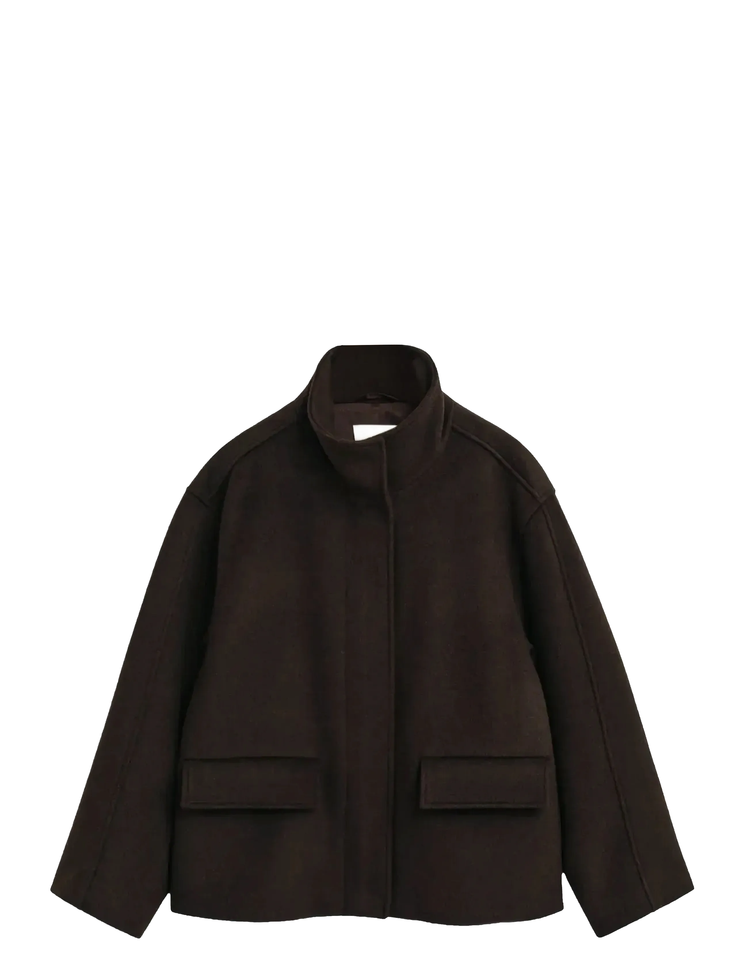Gant SHORT WOOL JACKET WITH ZIP - Jakker & Kåper - DEEP BROWN / brown