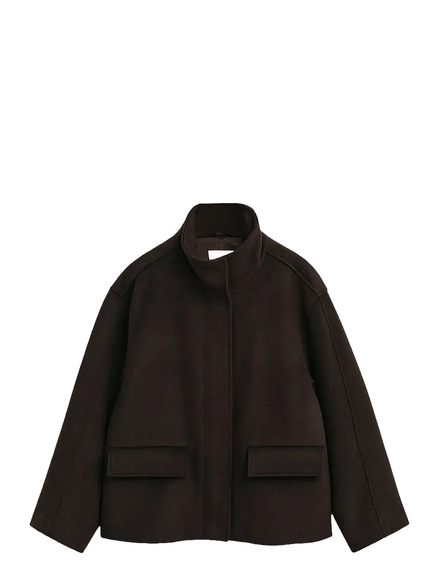Gant - SHORT WOOL JACKET WITH ZIP - ulljackor - deep brown - 1