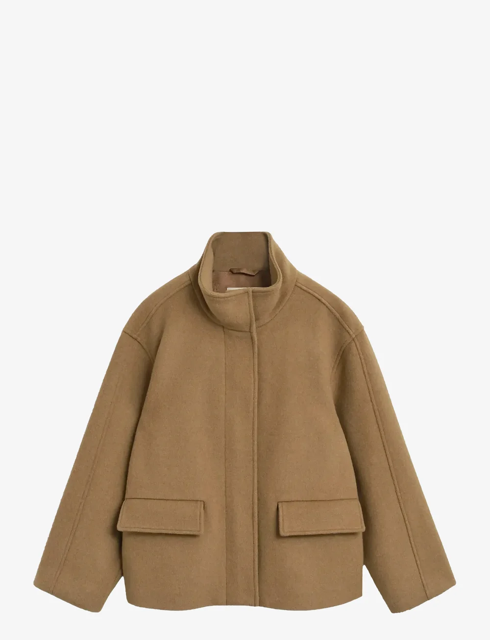 GANT - SHORT WOOL JACKET WITH ZIP - uldjakker - warm khaki - 1