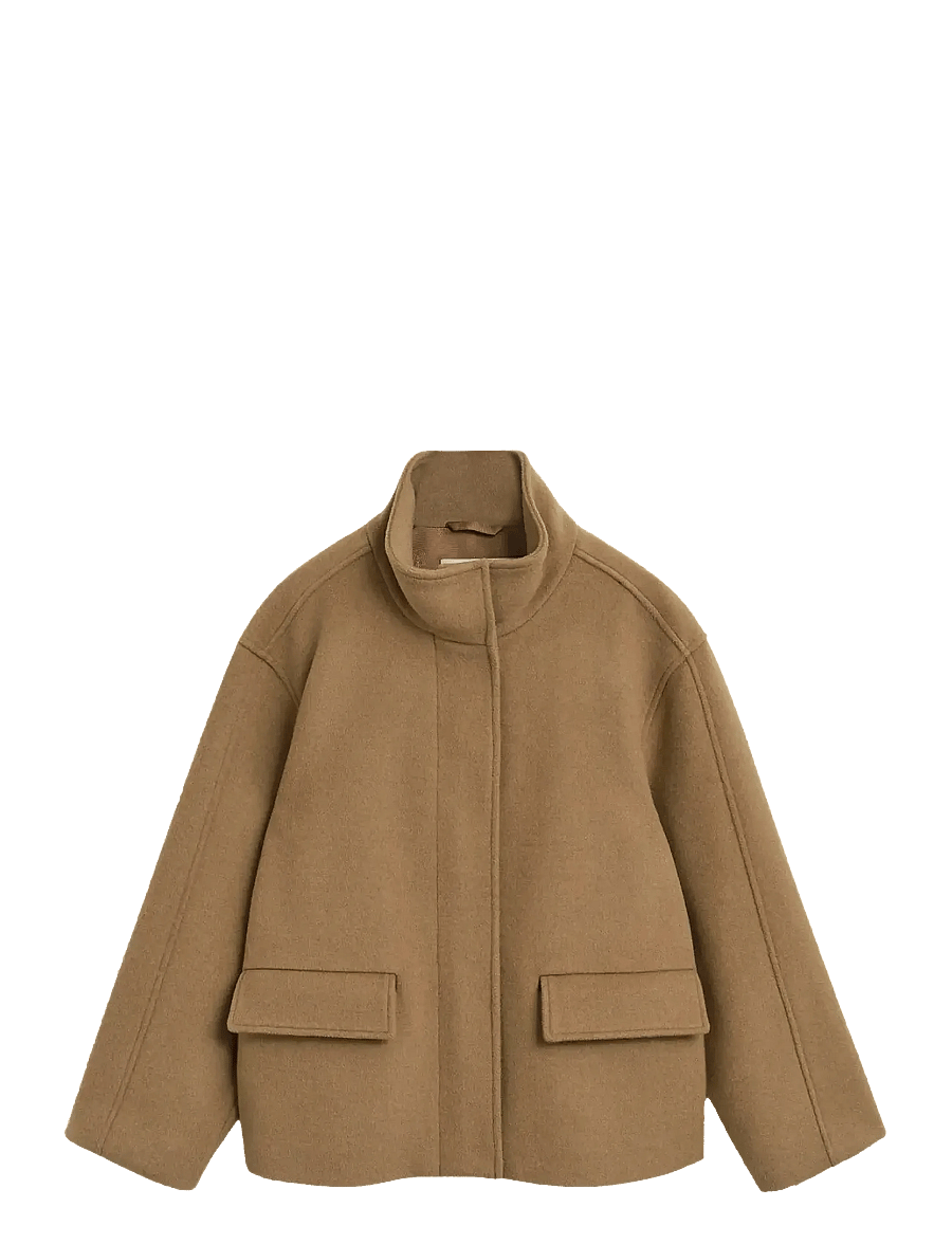 Gant - SHORT WOOL JACKET WITH ZIP - wolljacken - warm khaki - 1