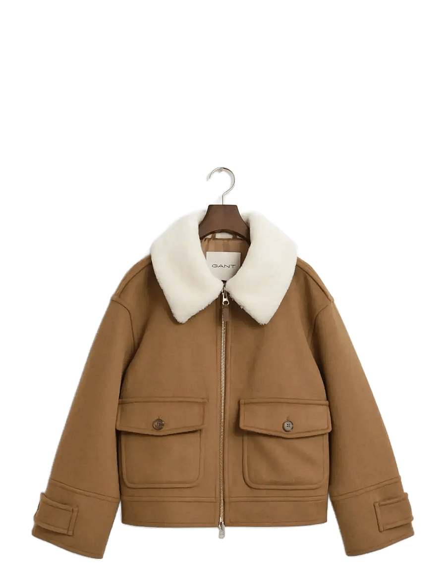 Gant - WOOL BLEND FLIGHT JACKET - winterjacken - roasted walnut - 1