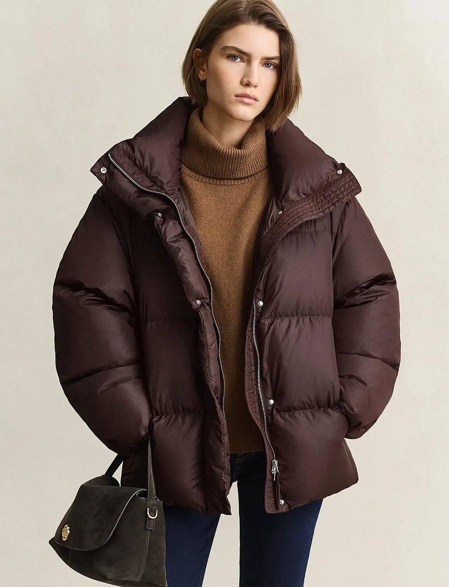 Gant - RELAXED DOWN JACKET - vinterjackor - deep brown - 0