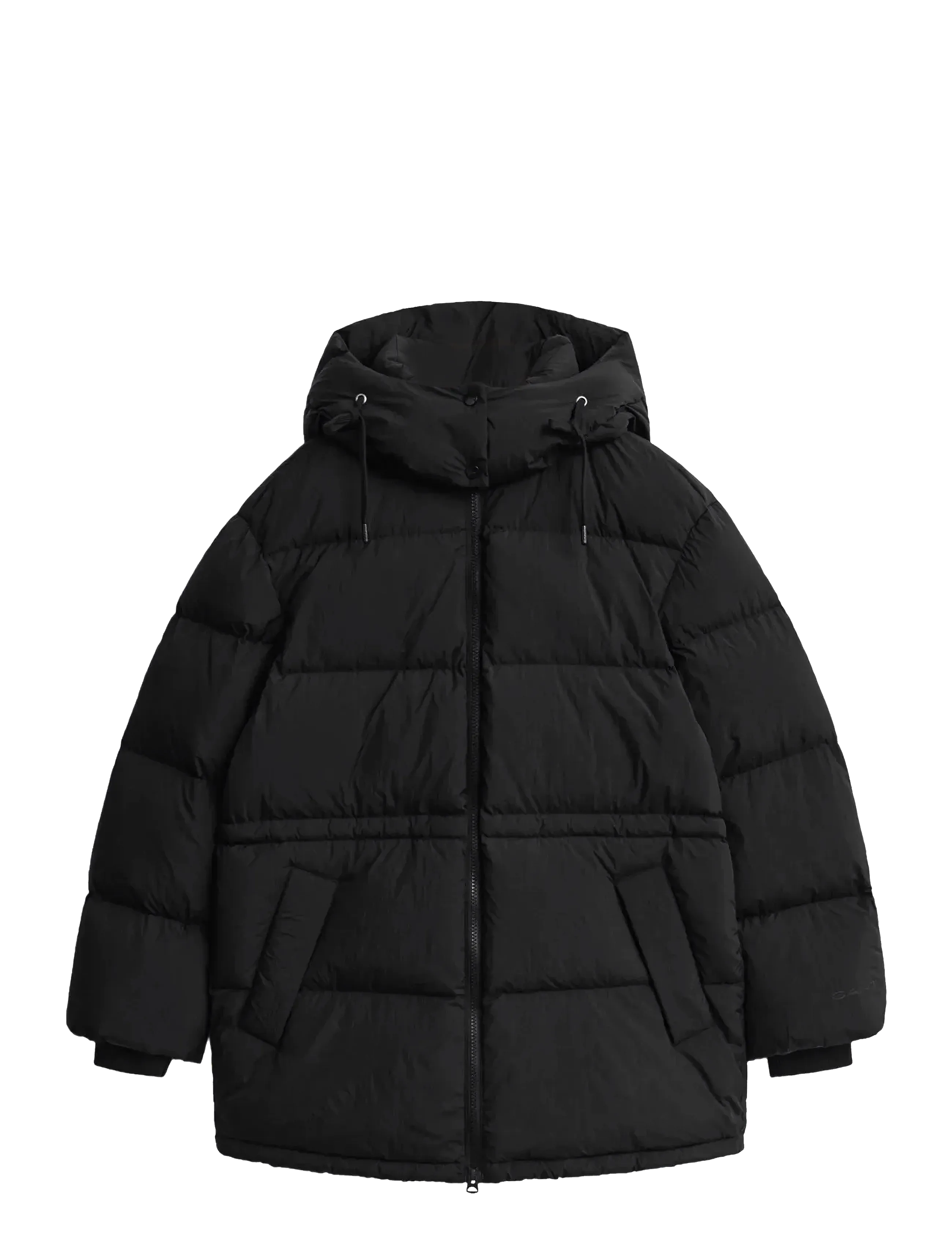 GANT MID LENGTH DOWN JACKET - Kläder - BLACK / multi