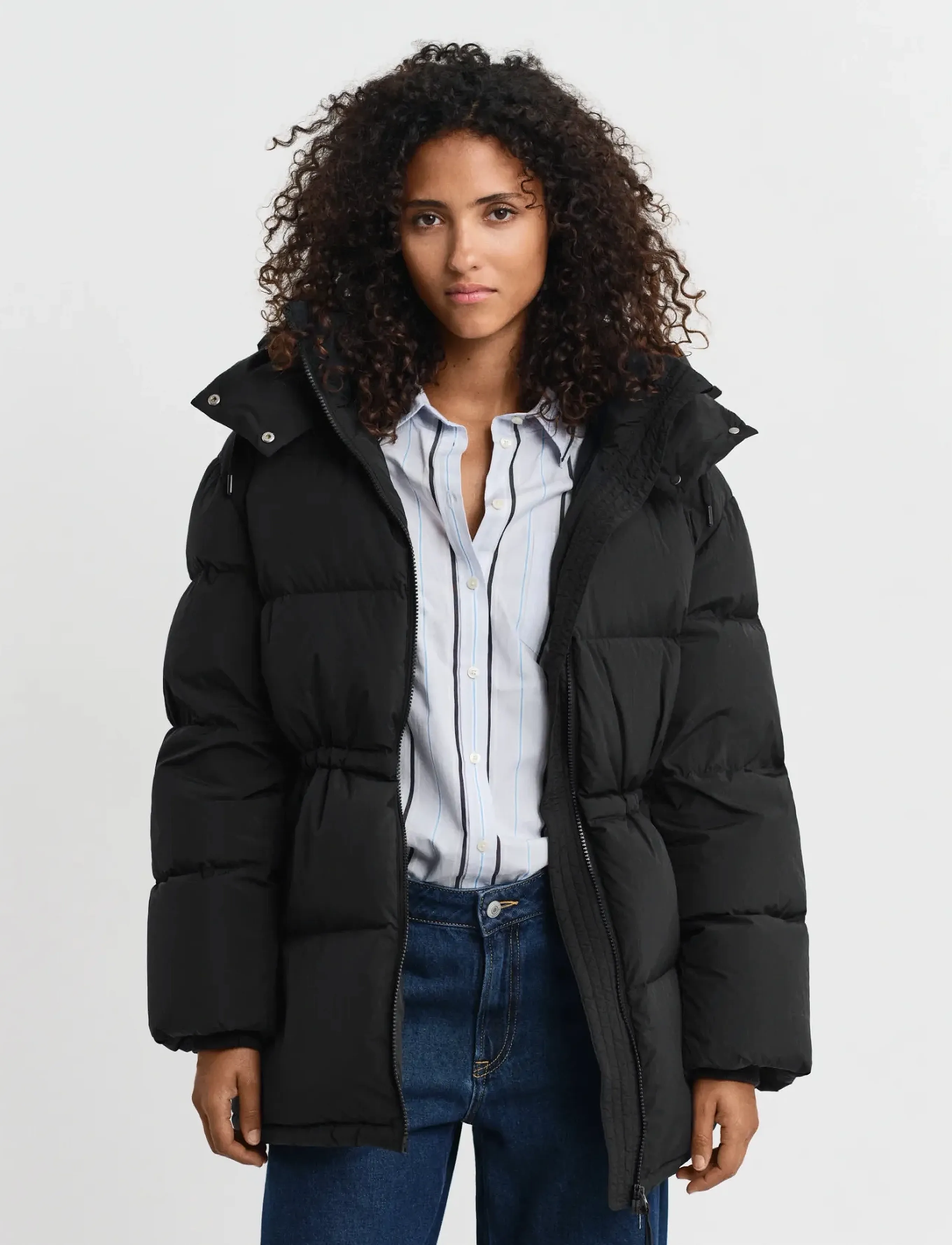 Gant Mid Length Down Jacket, L, Multi/patterned, Jakker > Vatteret Jakke, Dame