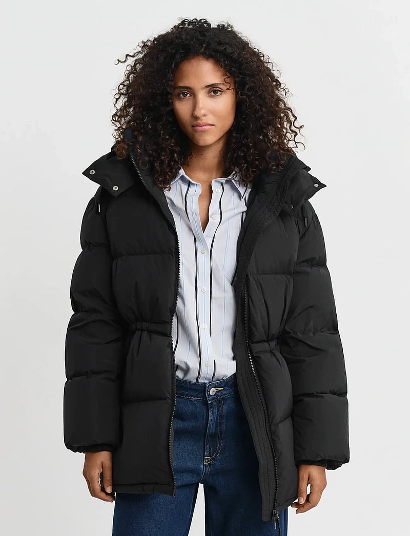 GANT - MID LENGTH DOWN JACKET - dunjakker - black - 0