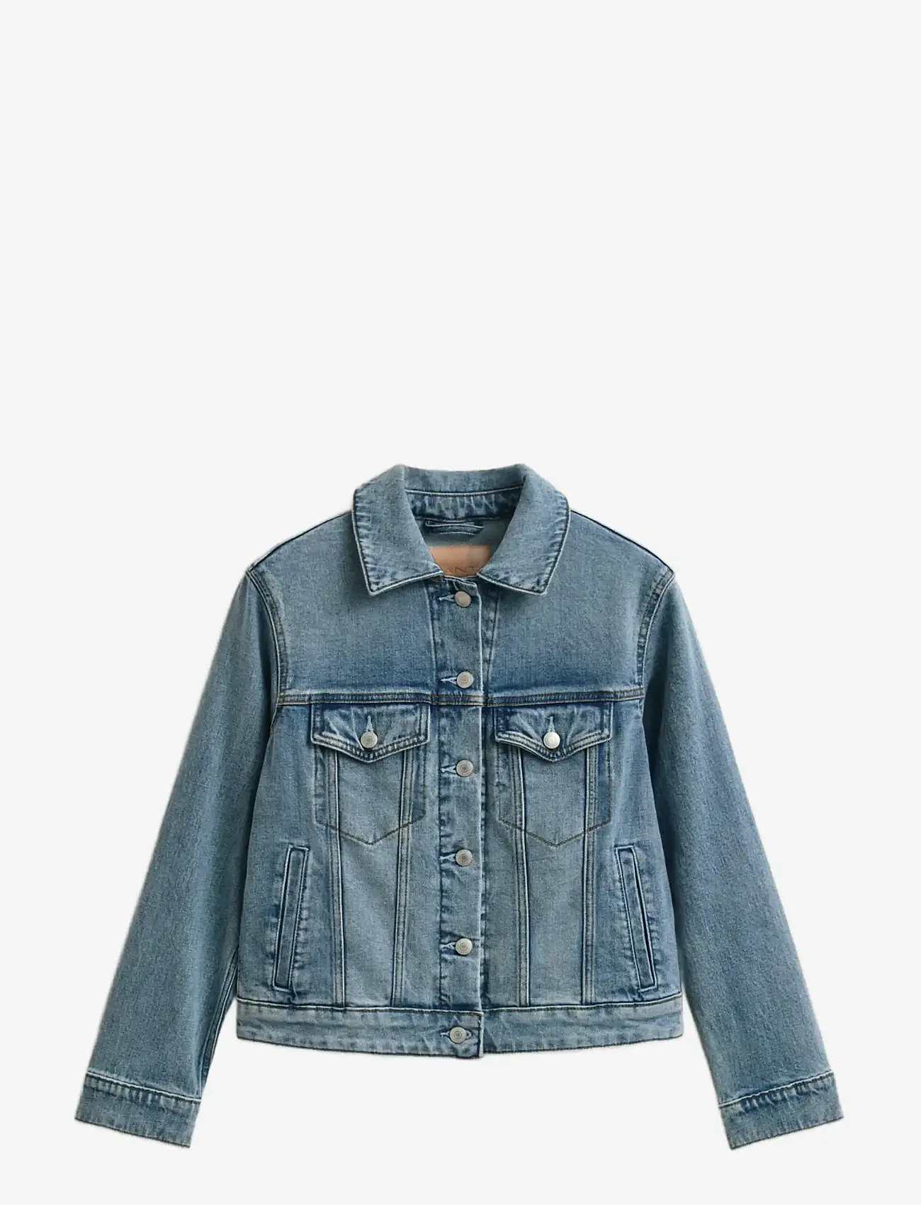 Gant - DENIM TRUCKER JACKET - semi light blue broken in - 1