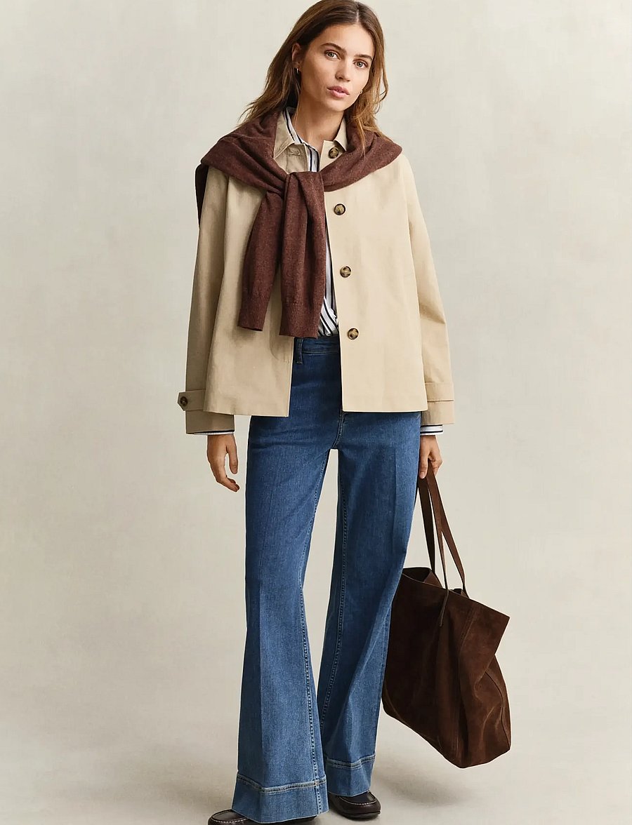 Gant - Short Car Coat - trenchcoats - oat beige - 4