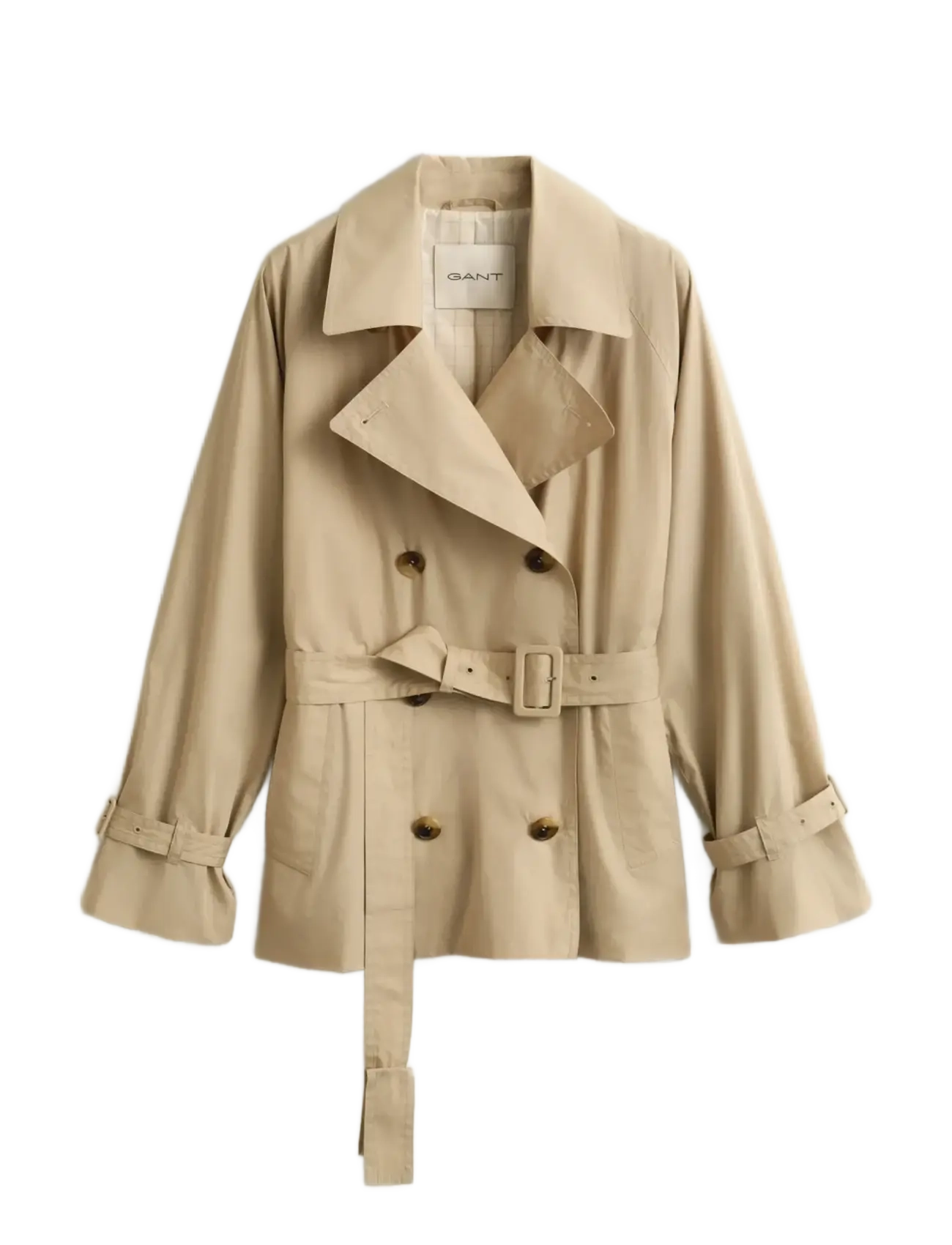 Gant LIGHTWEIGHT SHORT TRENCH COAT - Kappor - OAT BEIGE / beige