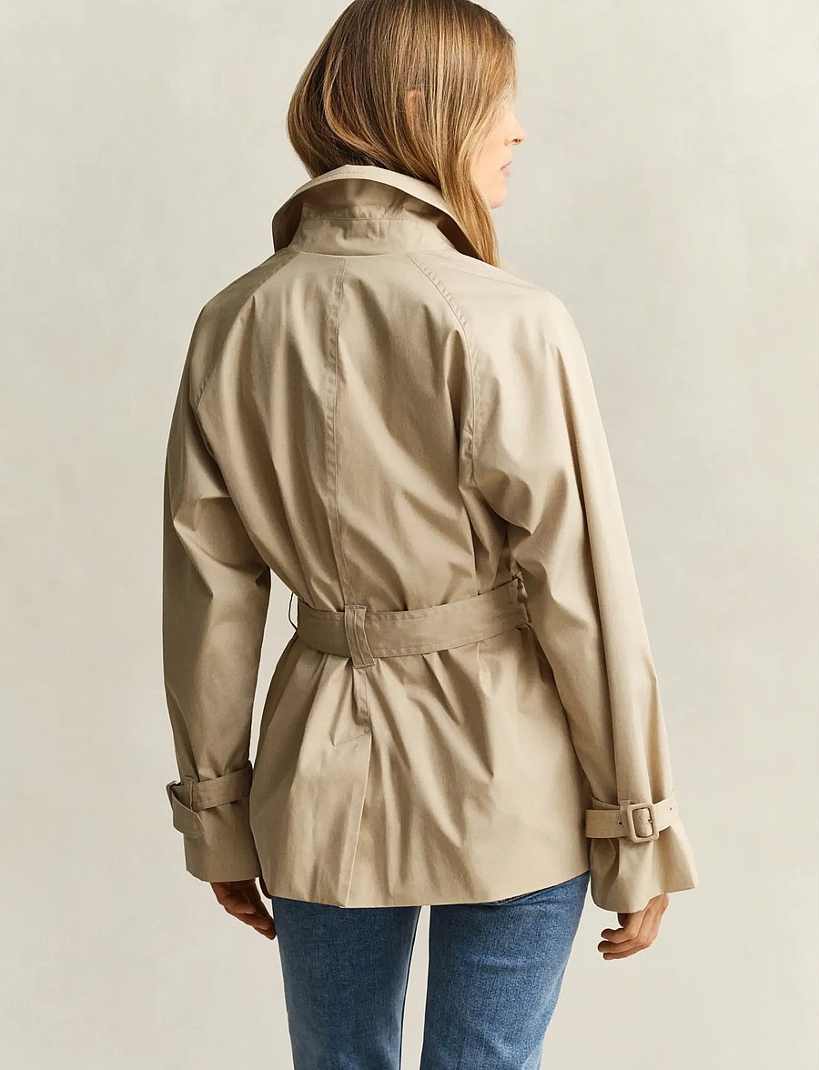 Gant - LIGHTWEIGHT SHORT TRENCH COAT - trenchcoats - oat beige - 2