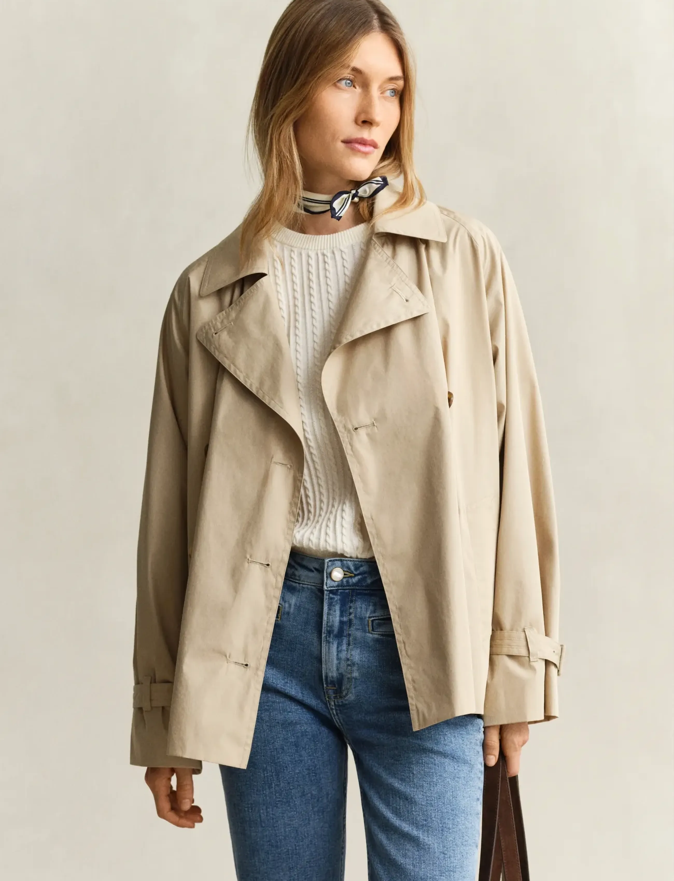 Gant - LIGHTWEIGHT SHORT TRENCH COAT - trenchcoats - oat beige - 3