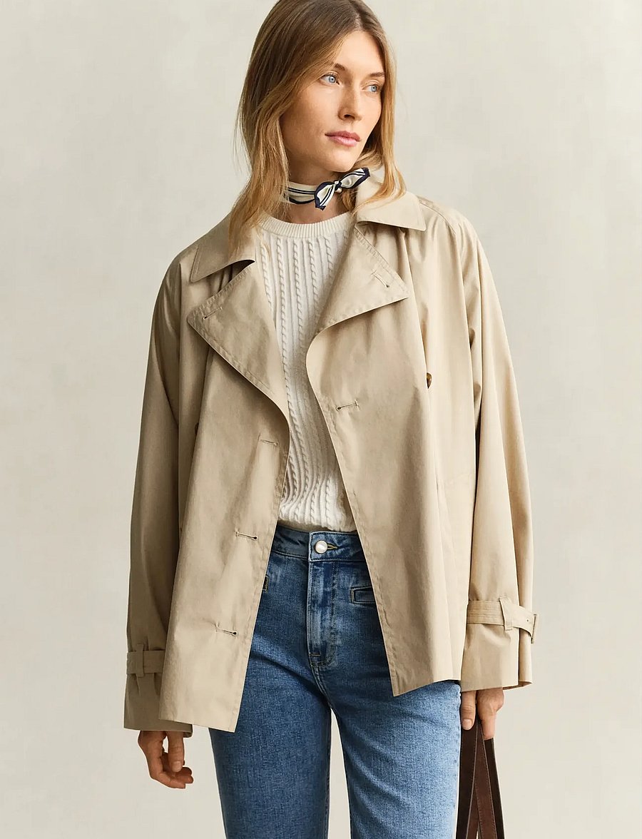 Gant - LIGHTWEIGHT SHORT TRENCH COAT - trenchcoats - oat beige - 3