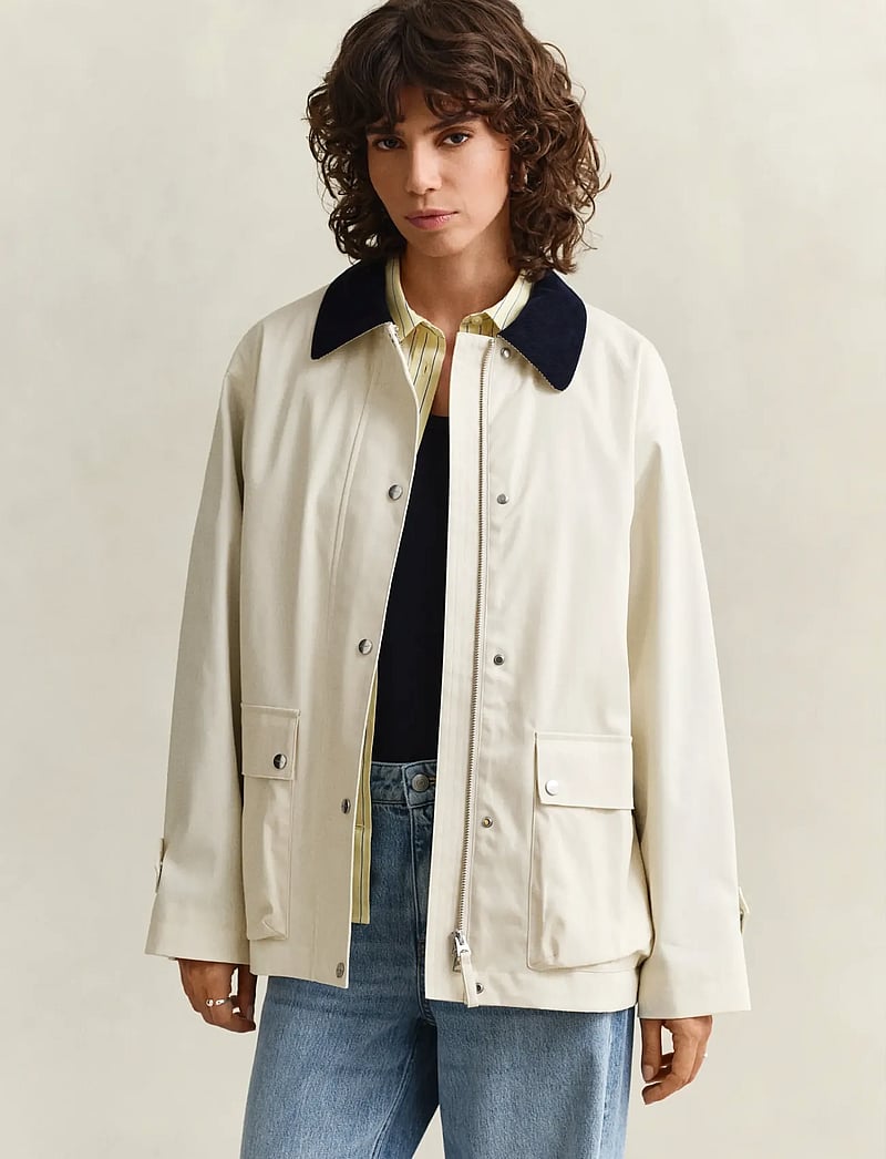 Gant - COTTON SPRING DECKER JACKET - utility jakid - cream - 0