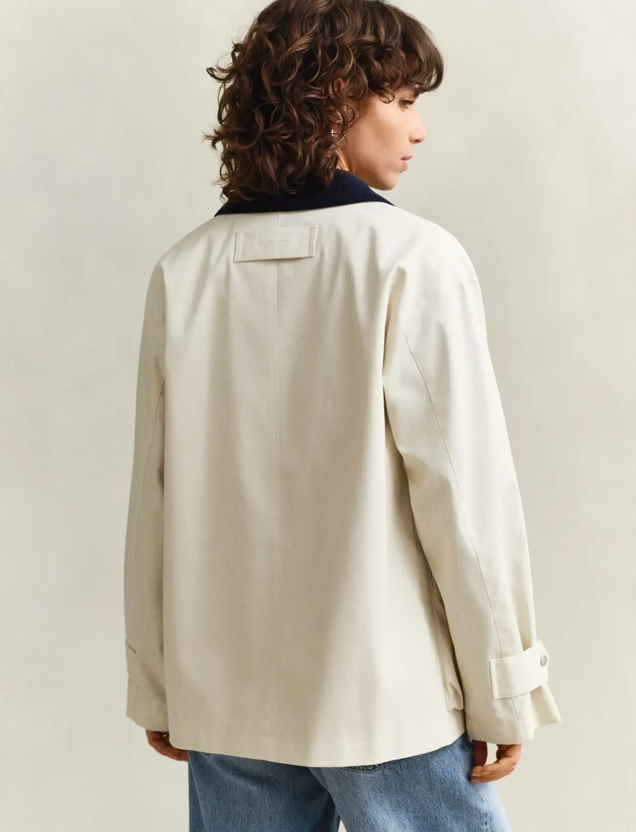 Gant - COTTON SPRING DECKER JACKET - darba stila jakas - cream - 2