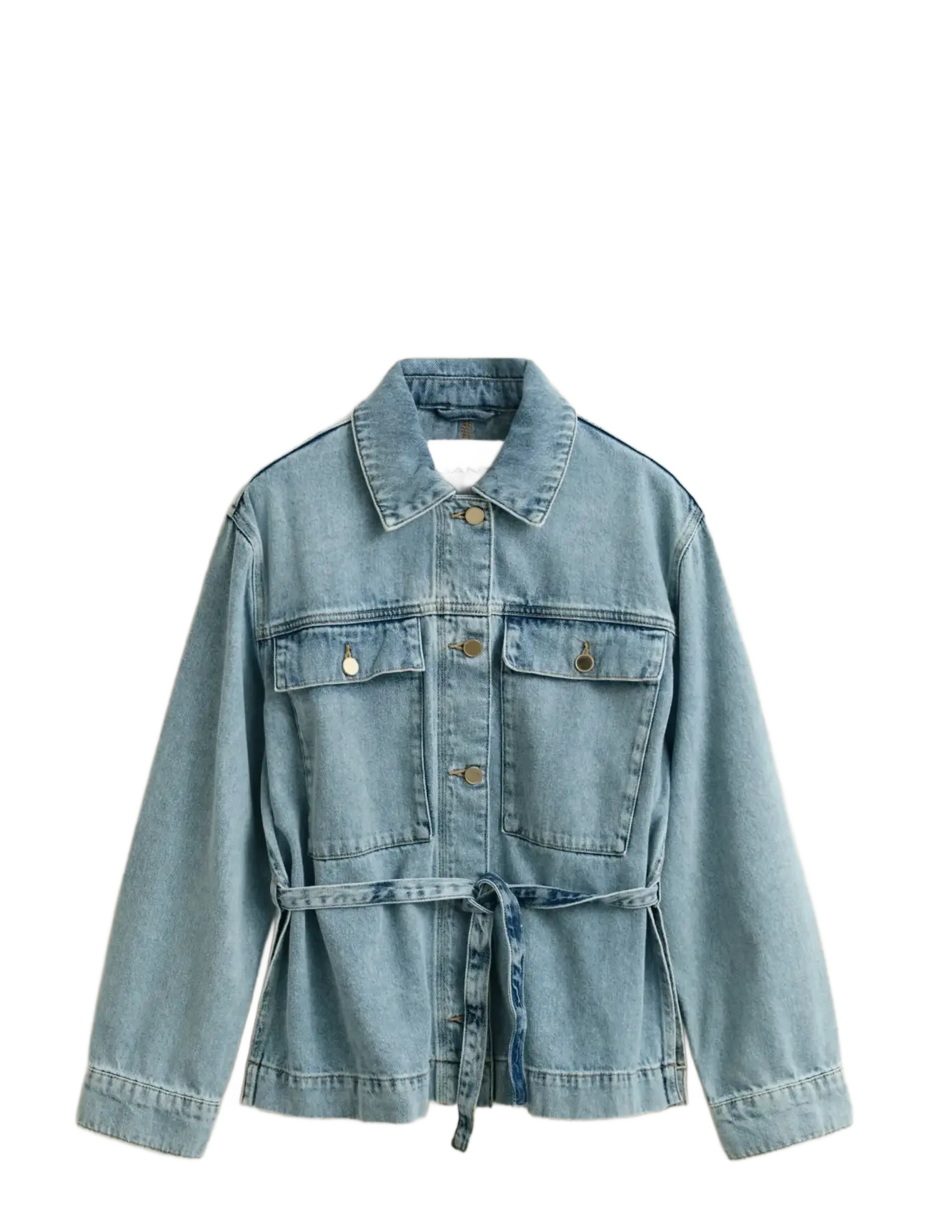 GANT Denim Jacke With Tie Detail Blau - M - Damen