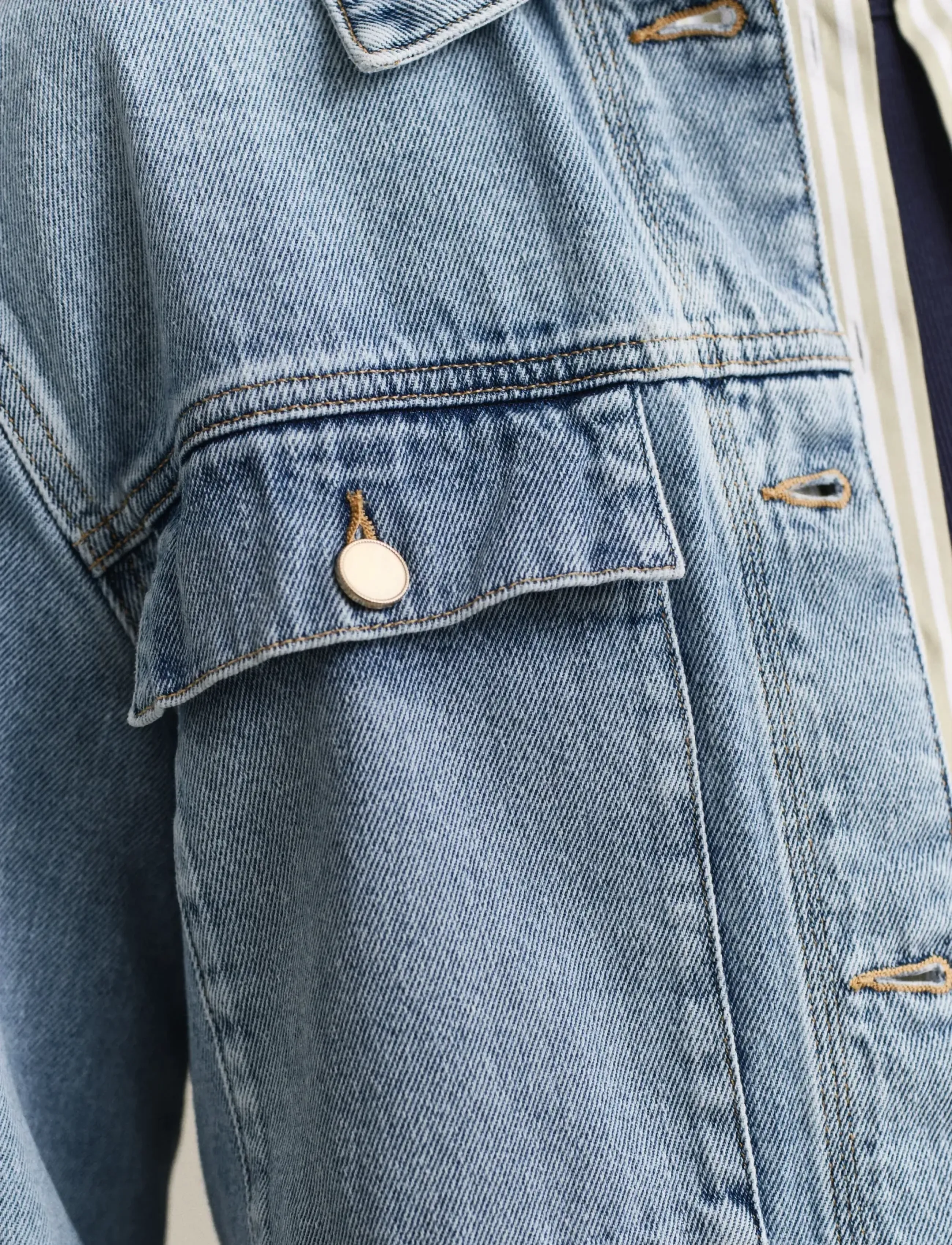 Gant - DENIM JACKET WITH TIE DETAIL - denimjakker - light blue worn in - 4