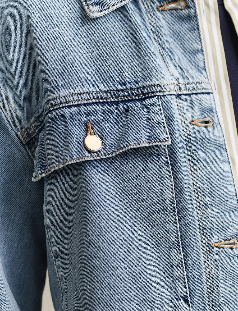 Gant - DENIM JACKET WITH TIE DETAIL - denimjakker - light blue worn in - 4