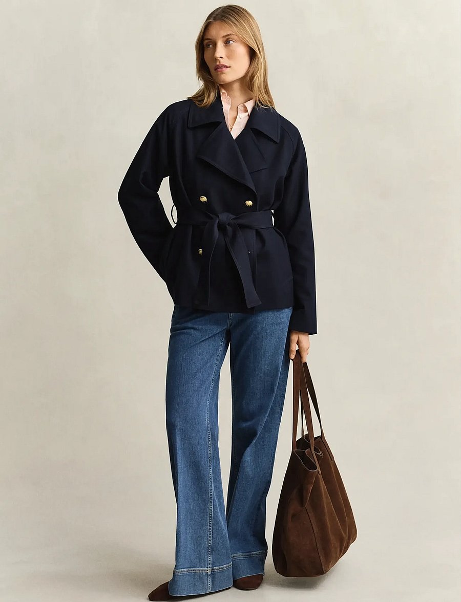 Gant - FLUID SHORT TRENCH COAT - evening blue - 4