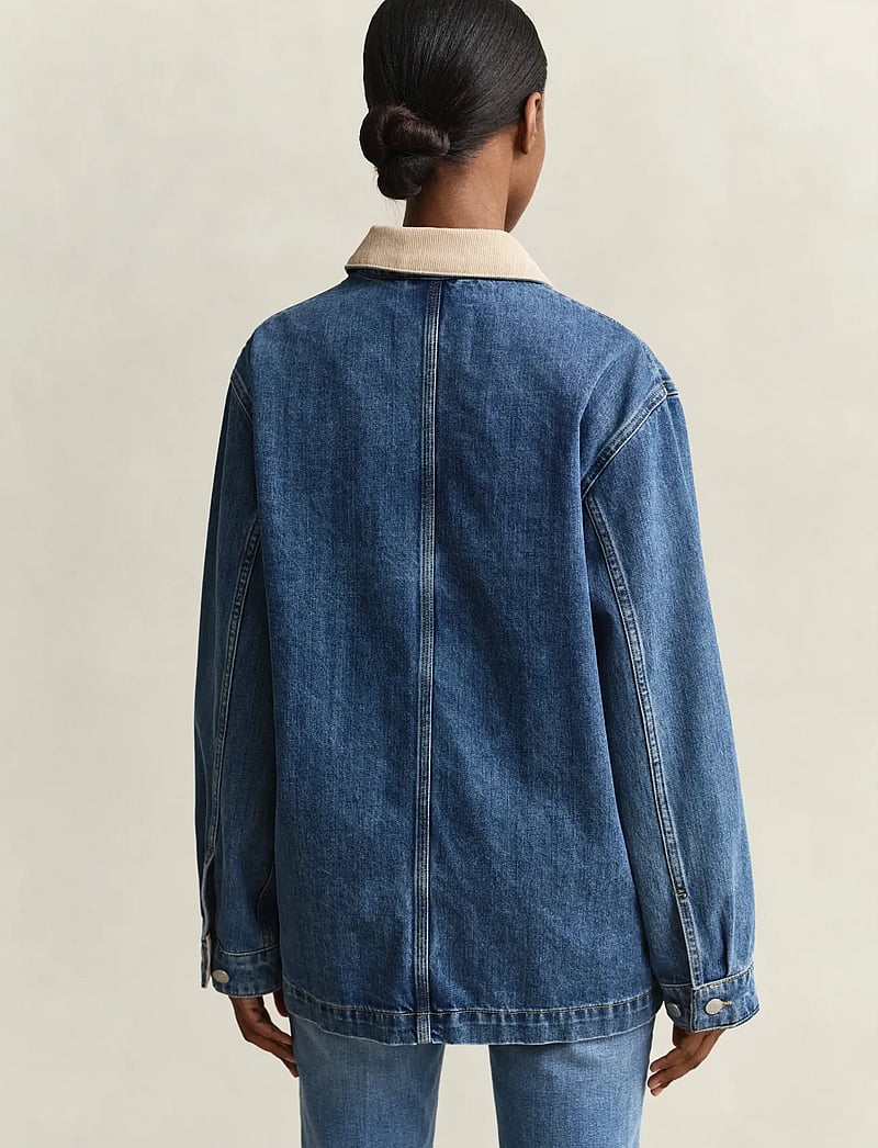 Gant - DENIM SPRING DECKER JACKET - frühlingsjacken - mid blue - 2