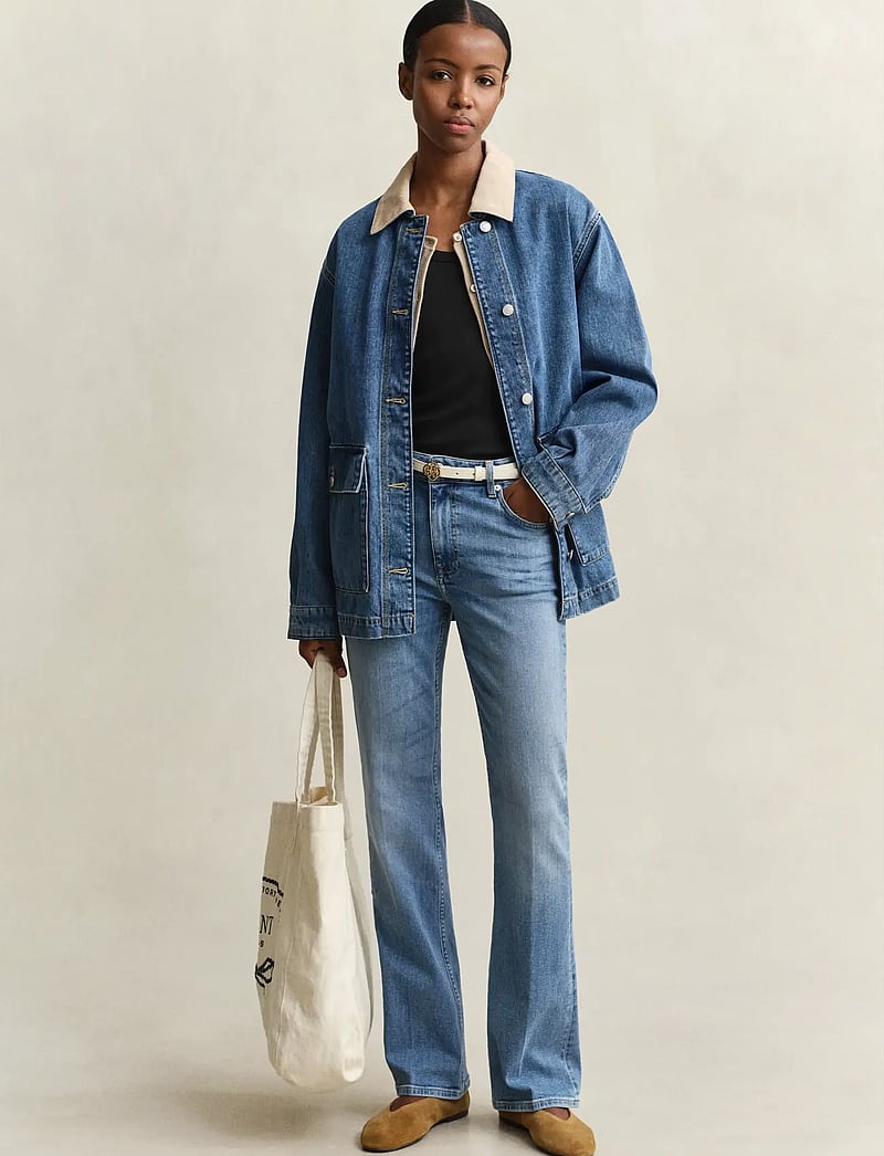 Gant - DENIM SPRING DECKER JACKET - frühlingsjacken - mid blue - 4