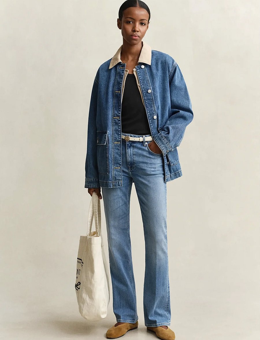 Gant - DENIM SPRING DECKER JACKET - frühlingsjacken - mid blue - 4