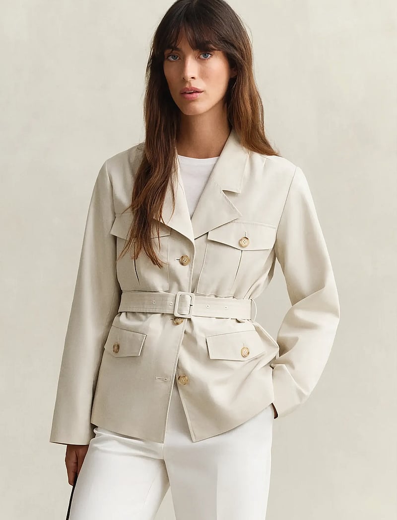 GANT - UTILITY BELTED JACKET - forårsjakker - faded beige - 0