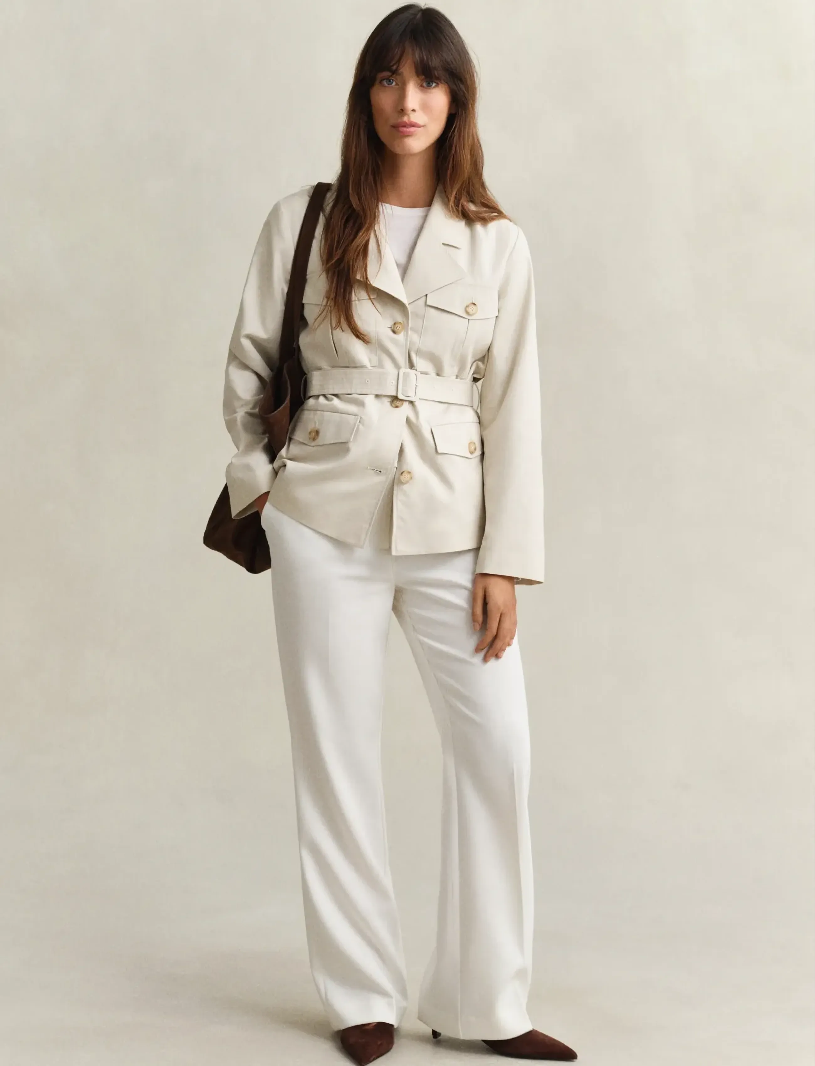 Gant - UTILITY BELTED JACKET - frühlingsjacken - faded beige - 4