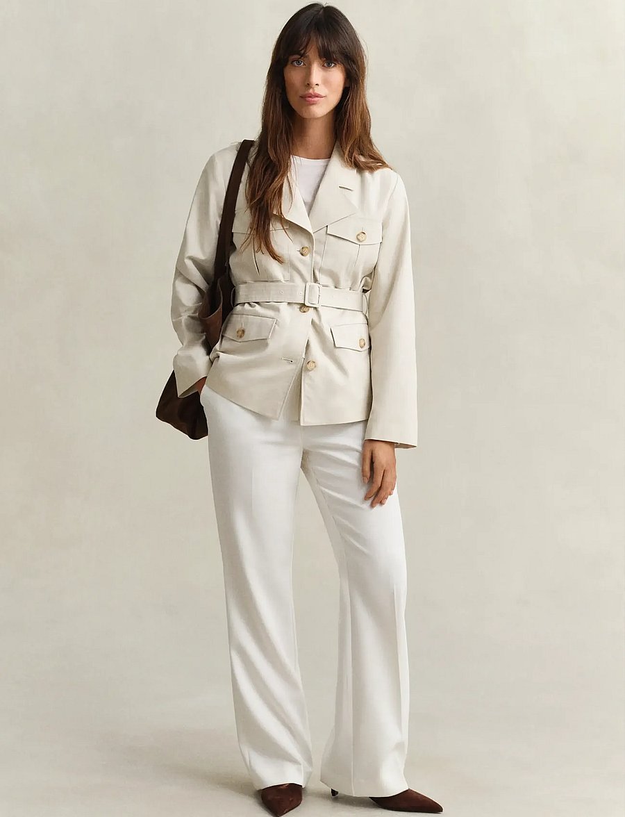 Gant - UTILITY BELTED JACKET - frühlingsjacken - faded beige - 4
