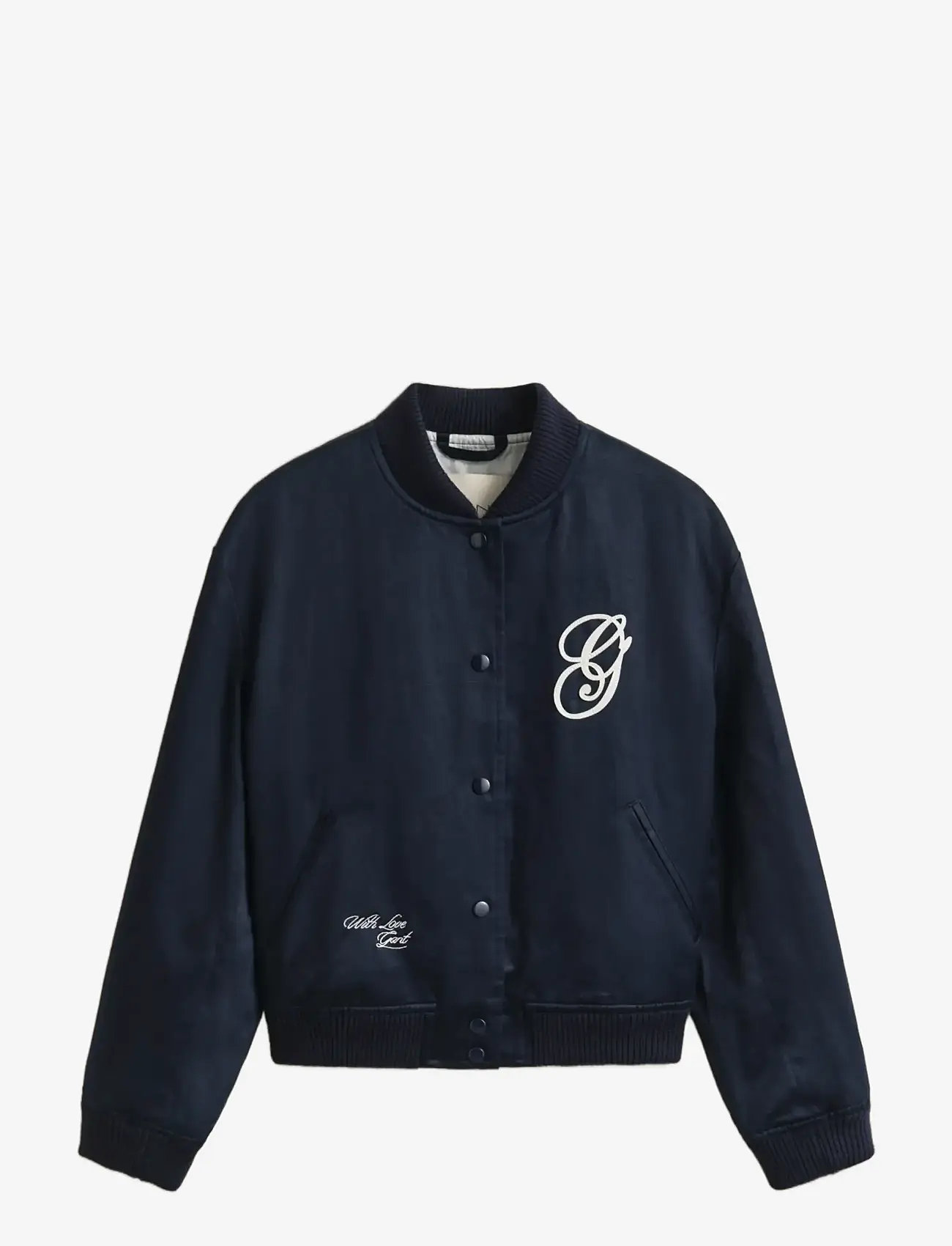 GANT - SATIN VARSITY JACKET - vårjackor - evening blue - 1