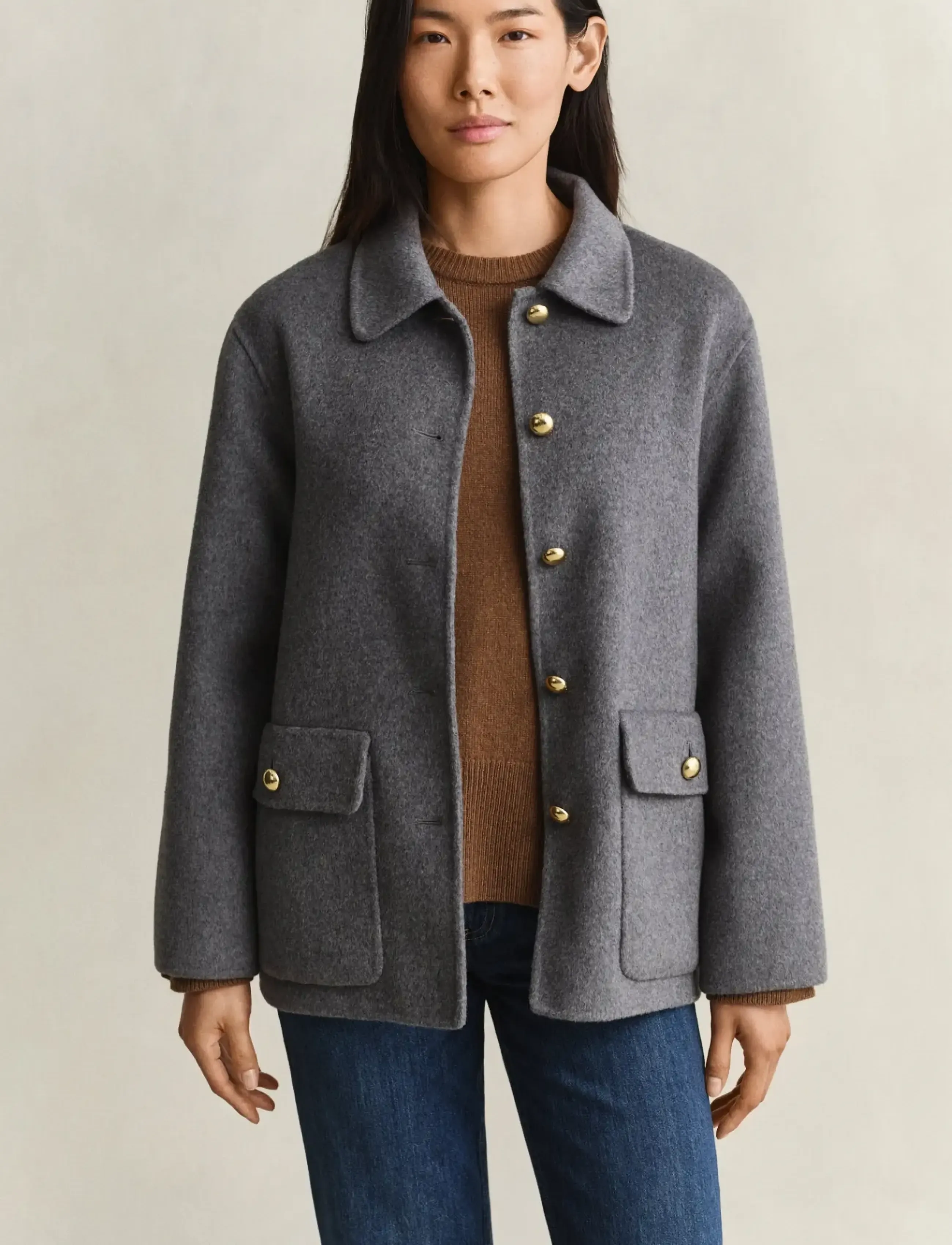 Gant HANDSTITCHED JACKET - Jackor - CHARCOAL MELANGE / grey