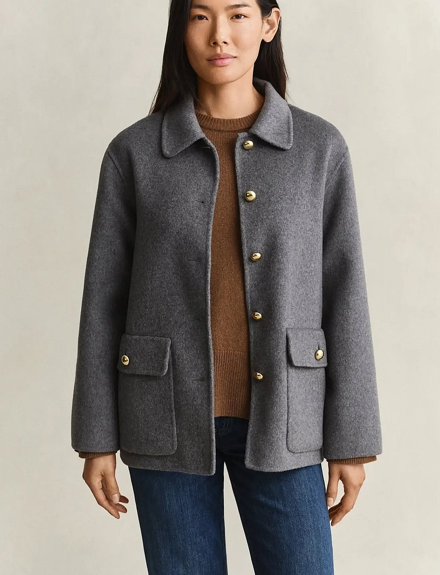 Gant - HANDSTITCHED JACKET - vestes en laine - charcoal melange - 0