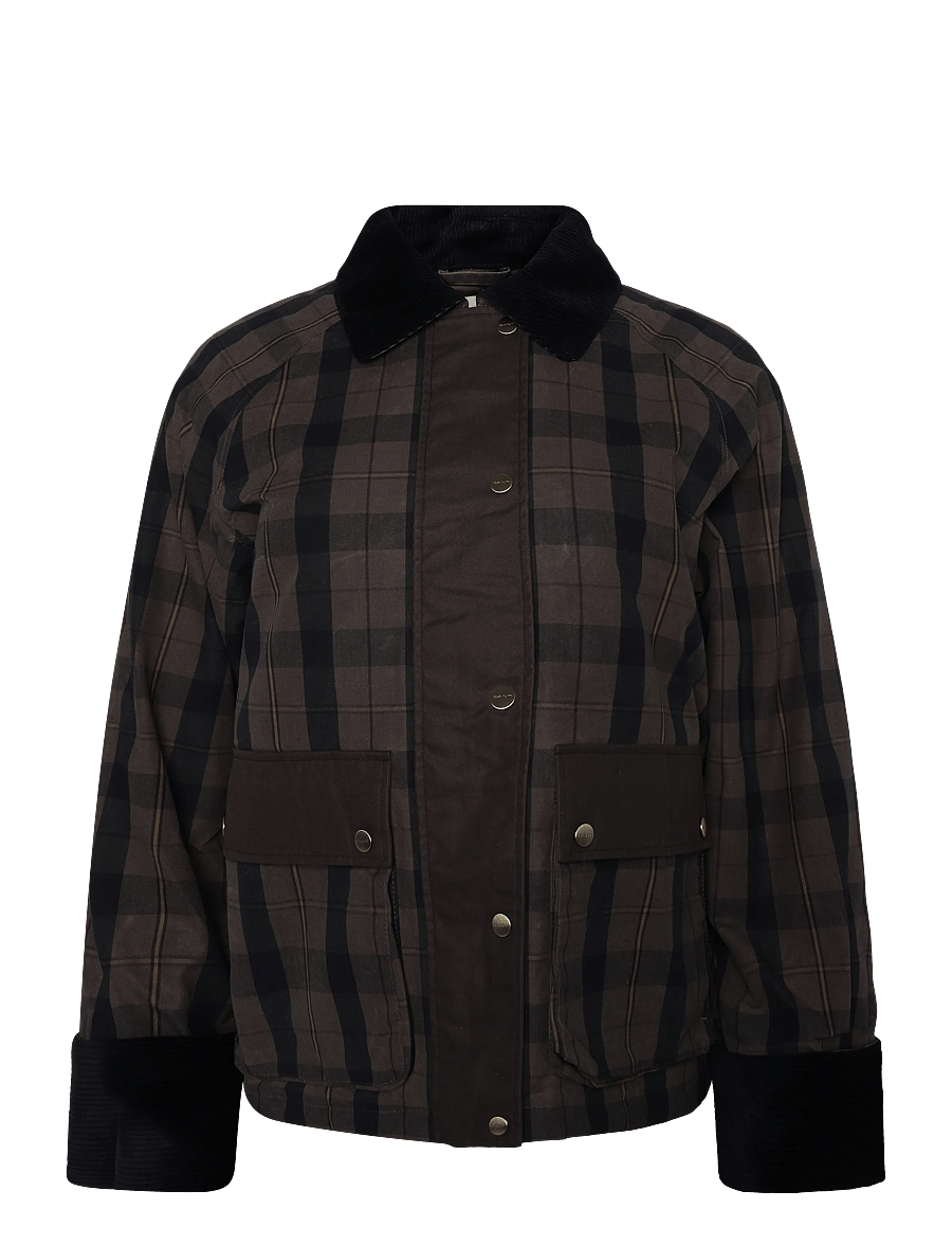 Gant - CHECKED WAXED JACKET - winter jacket - faded taupe - 0