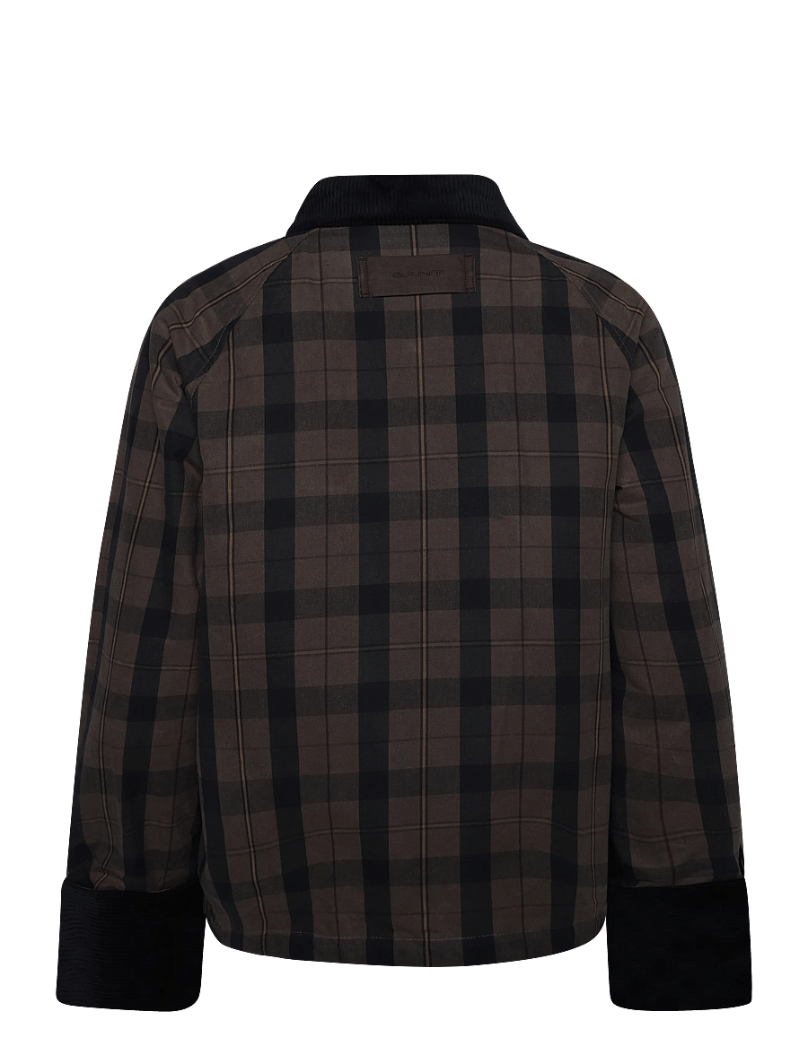 Gant - CHECKED WAXED JACKET - winter jacket - faded taupe - 1