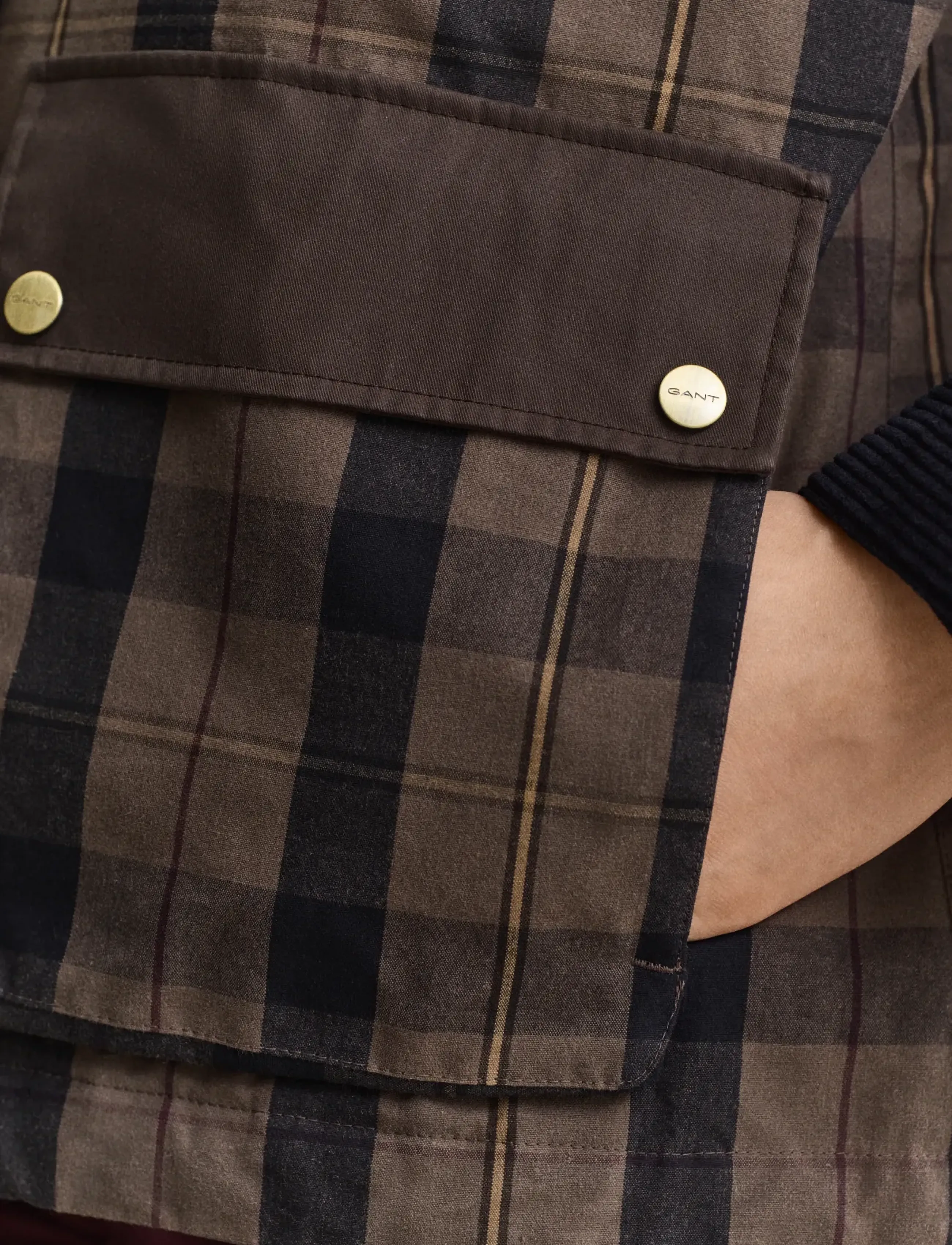 Gant Checked Waxed Jacket jackor dam – bild 7